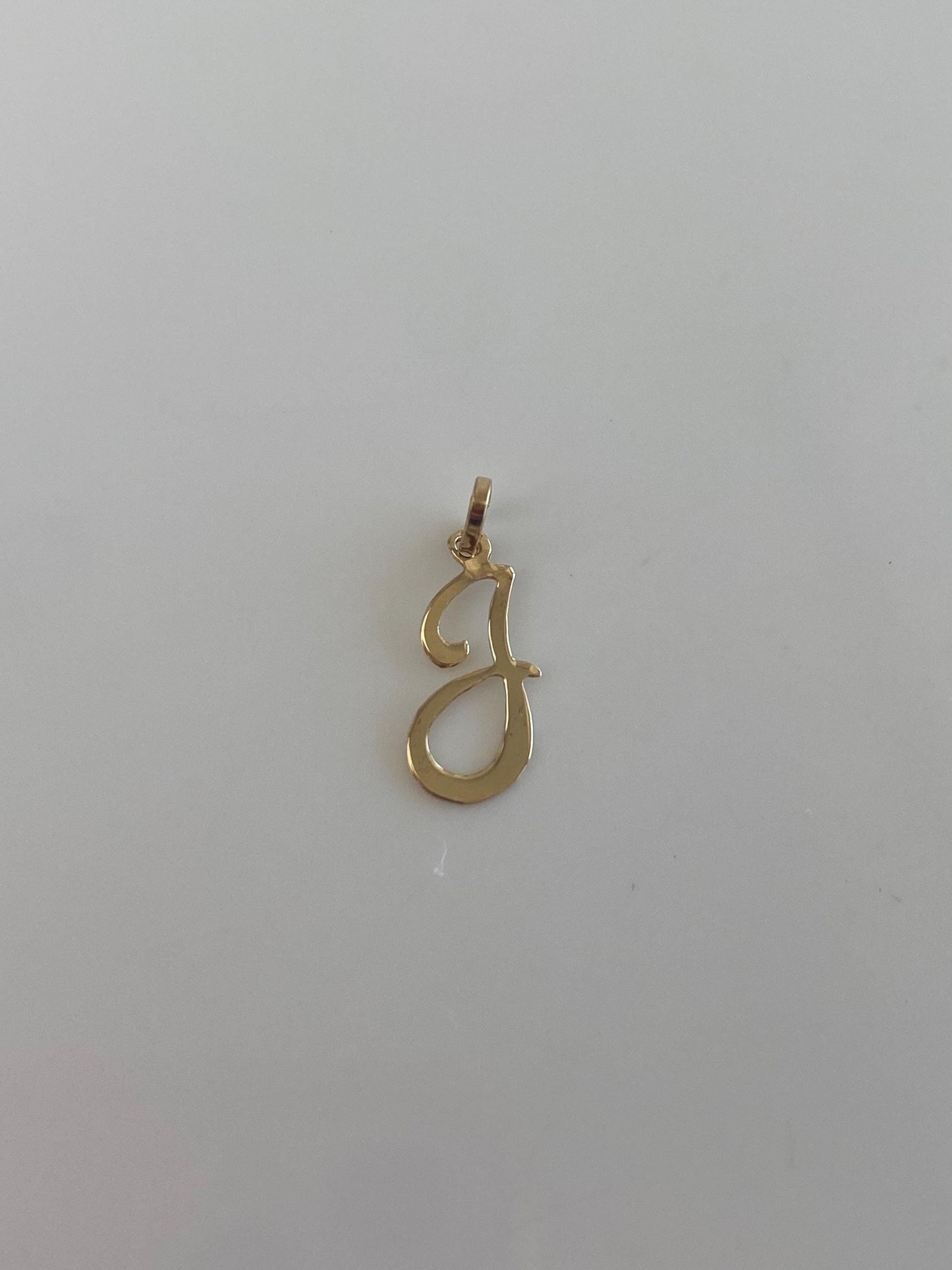 Vintage Solid 14k Yellow Gold Initial 'J' Charm