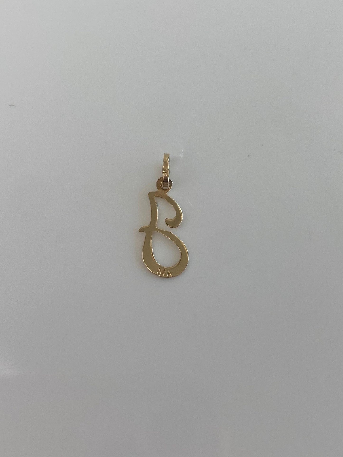 Vintage Solid 14k Yellow Gold Initial 'J' Charm