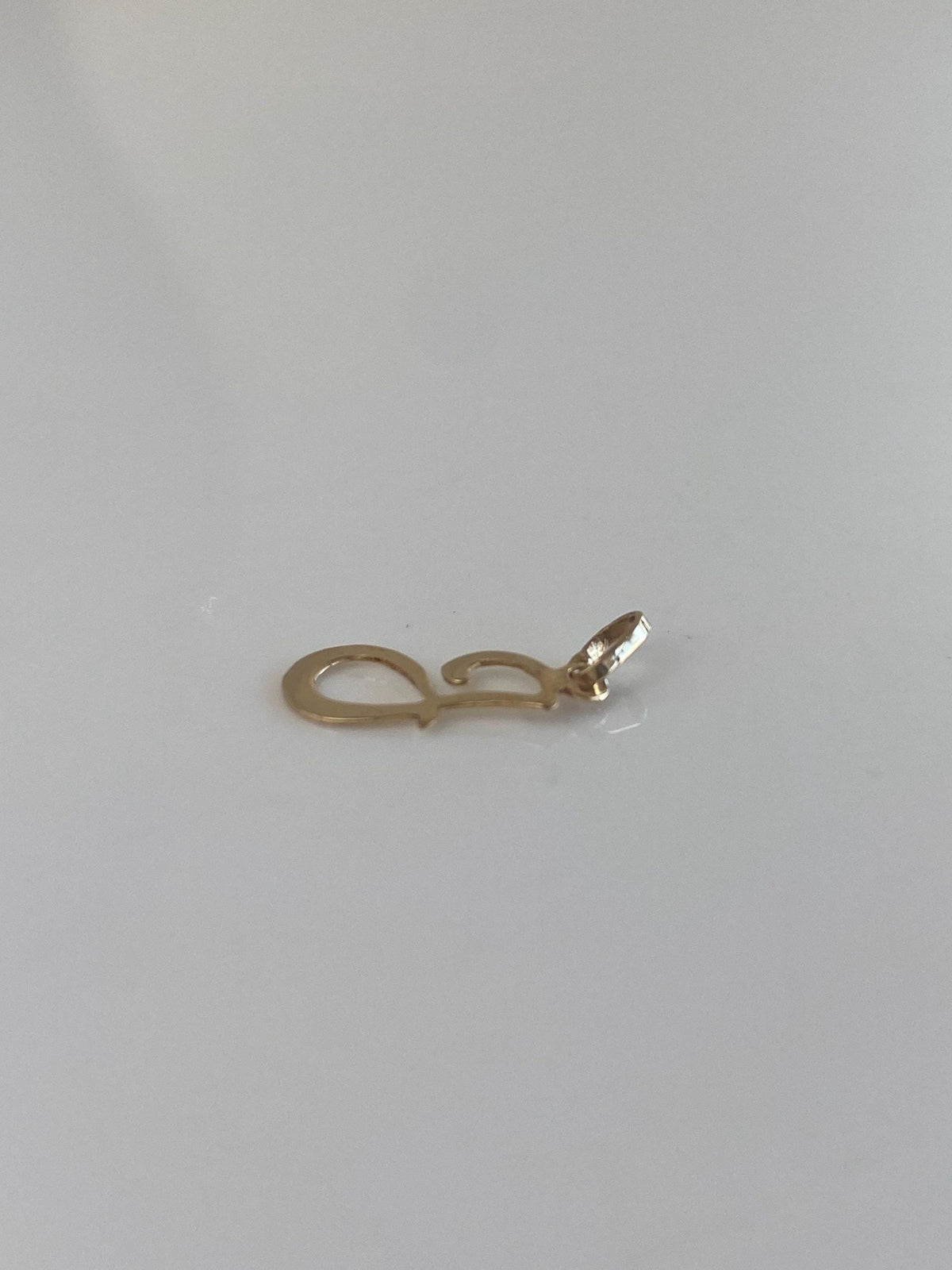 Vintage Solid 14k Yellow Gold Initial 'J' Charm
