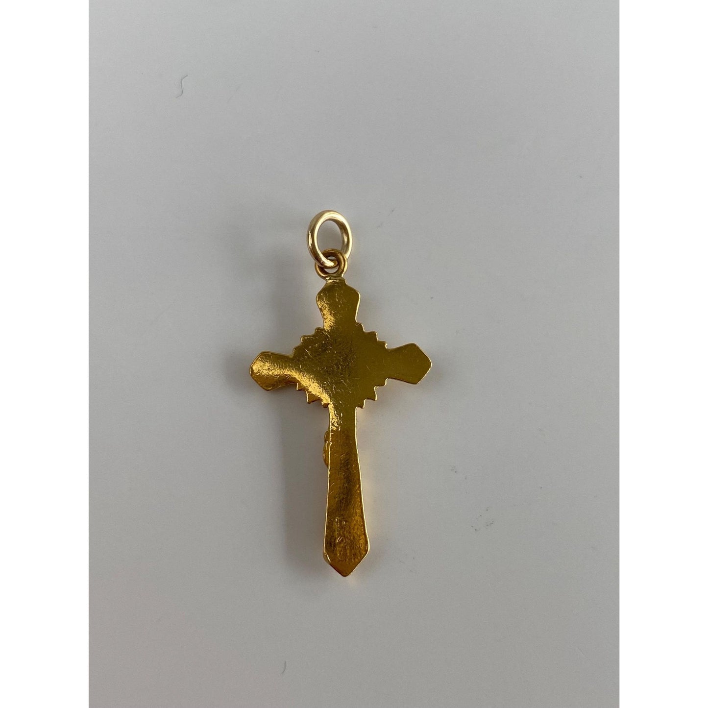 Vintage Solid 23k Yellow Gold Crucifix Cross Charm