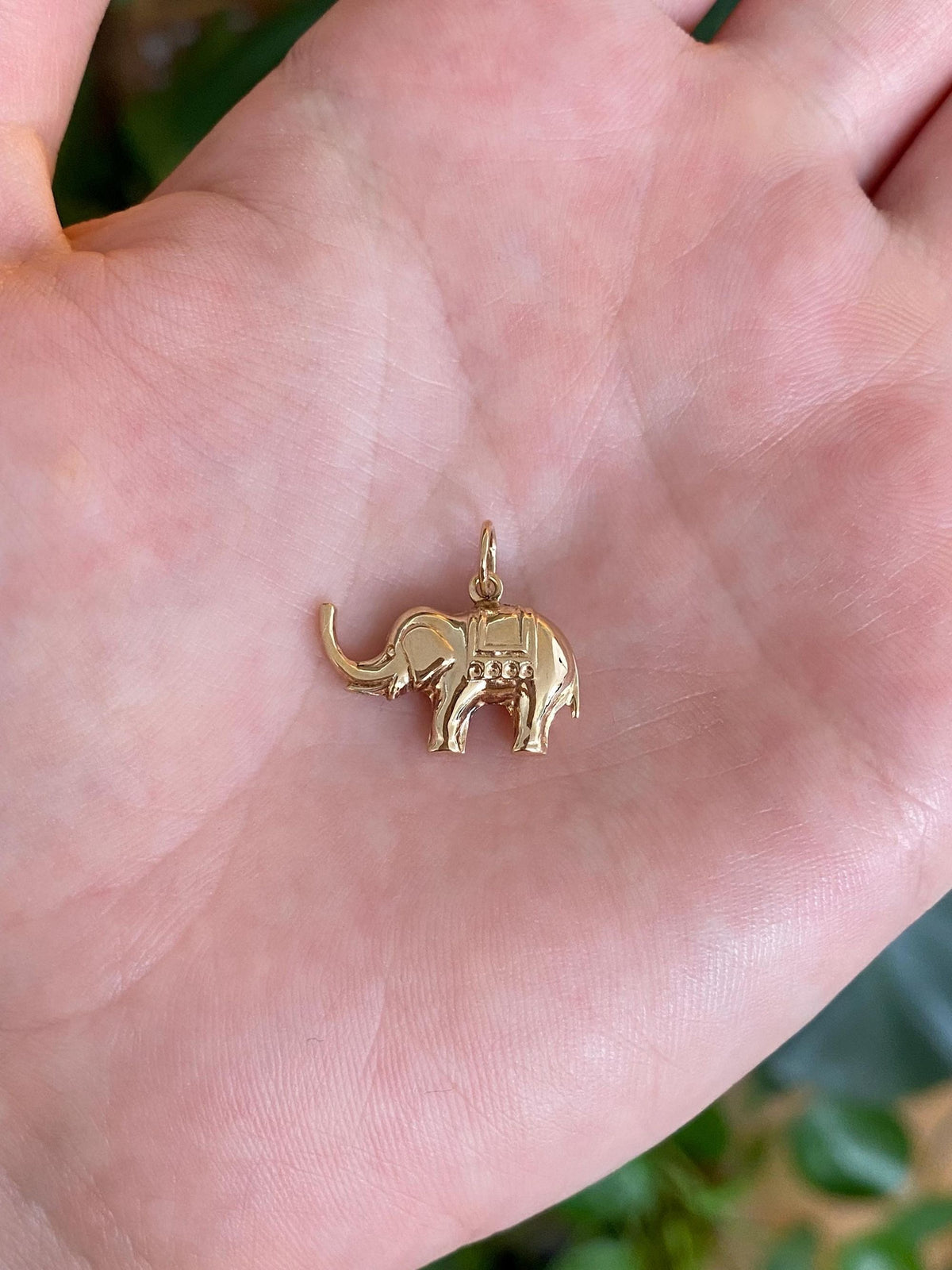 Vintage 14k Yellow Gold Elephant Charm