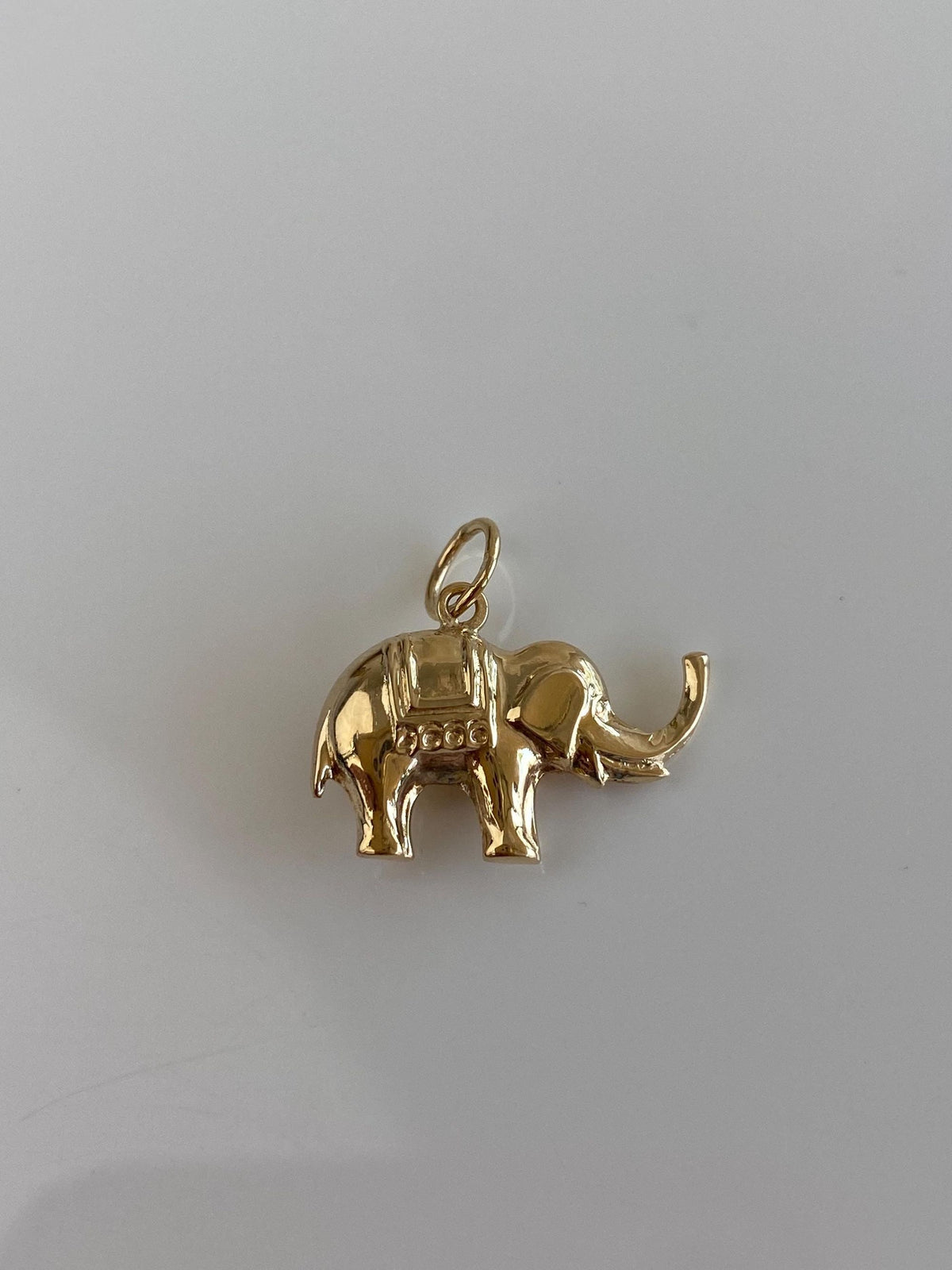 Vintage 14k Yellow Gold Elephant Charm