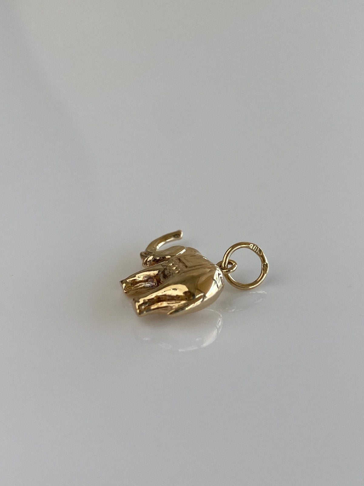 Vintage 14k Yellow Gold Elephant Charm
