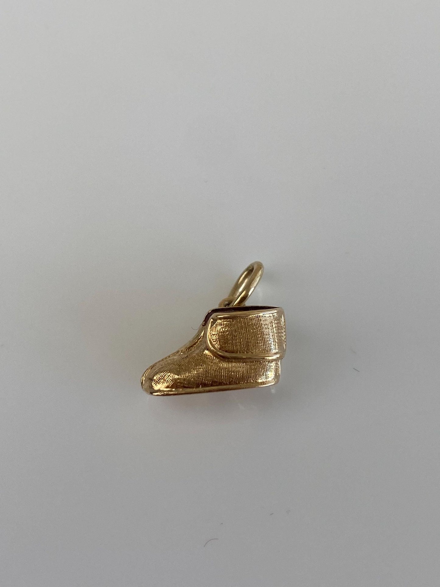 Vintage Solid 14k Yellow Gold Julie Baby Shoe Charm