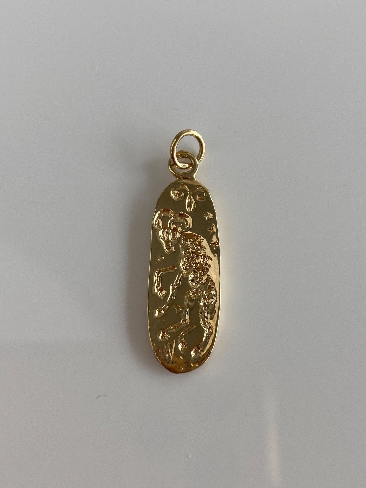 Vintage Solid 14k Yellow Gold Aries Charm