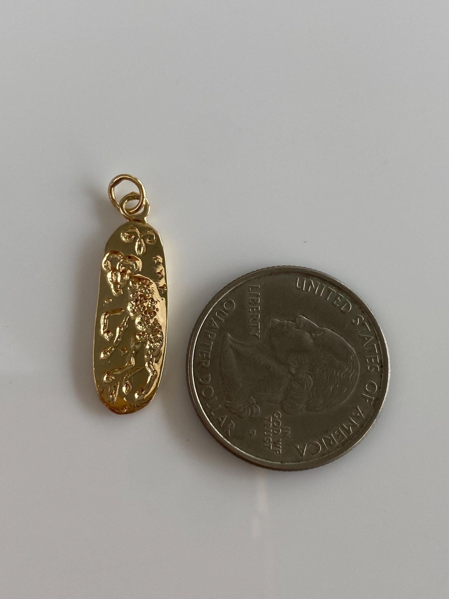 Vintage Solid 14k Yellow Gold Aries Charm