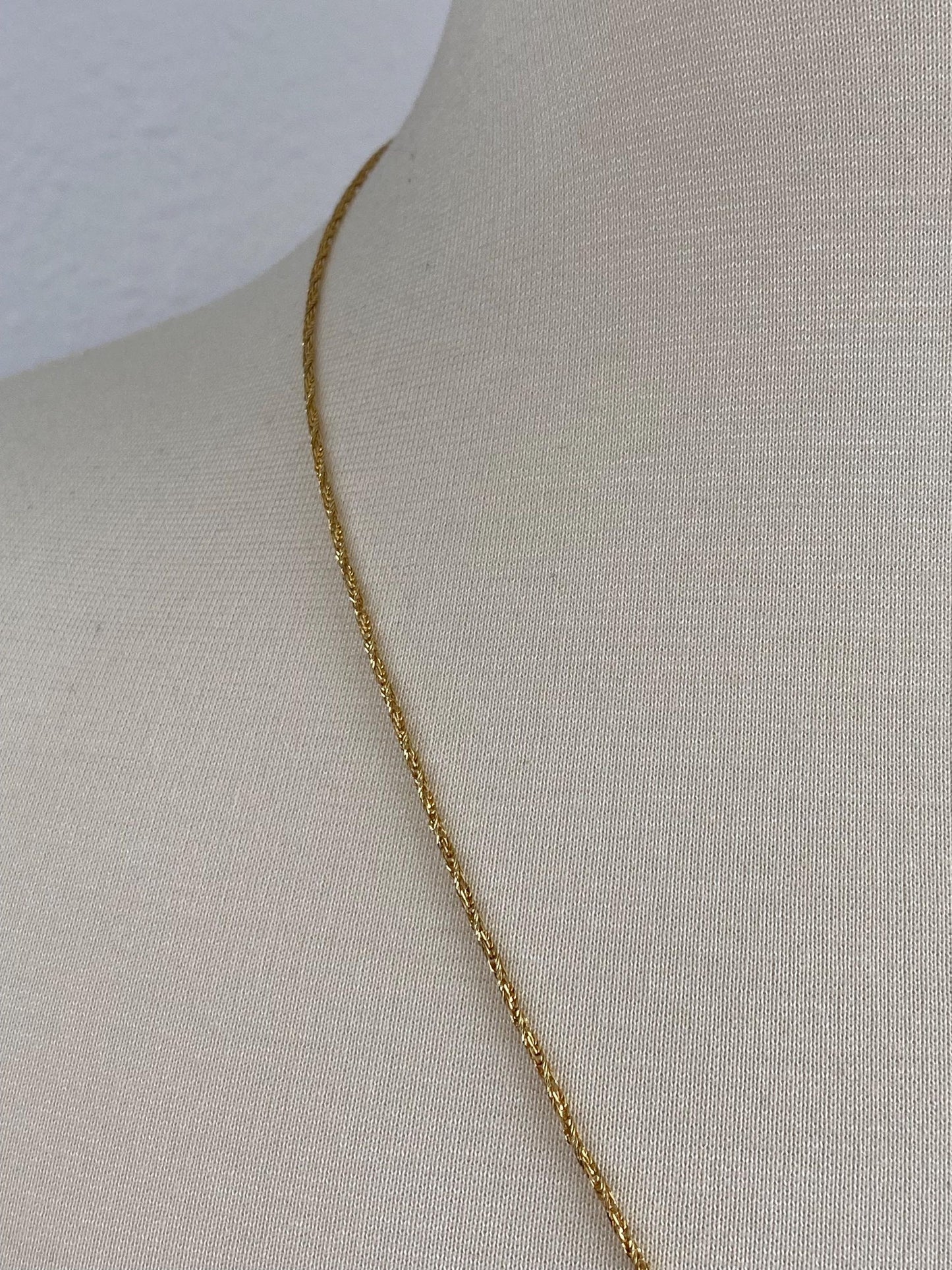 Vintage Solid 14k Yellow Gold Twist Style Chain Necklace - 23.25 inches