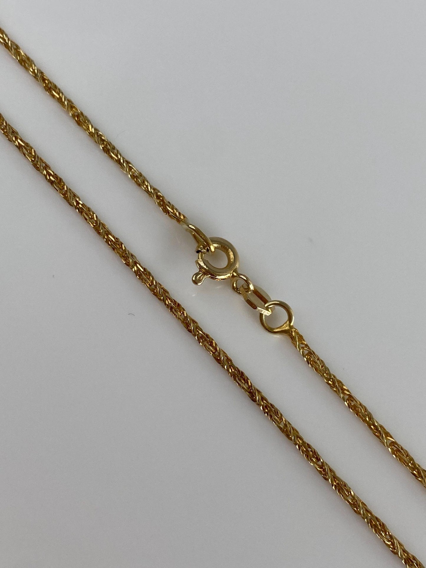 Vintage Solid 14k Yellow Gold Twist Style Chain Necklace - 23.25 inches