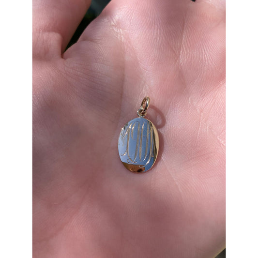 Solid 14k Yellow Gold '1901' Cufflink Conversion Charm