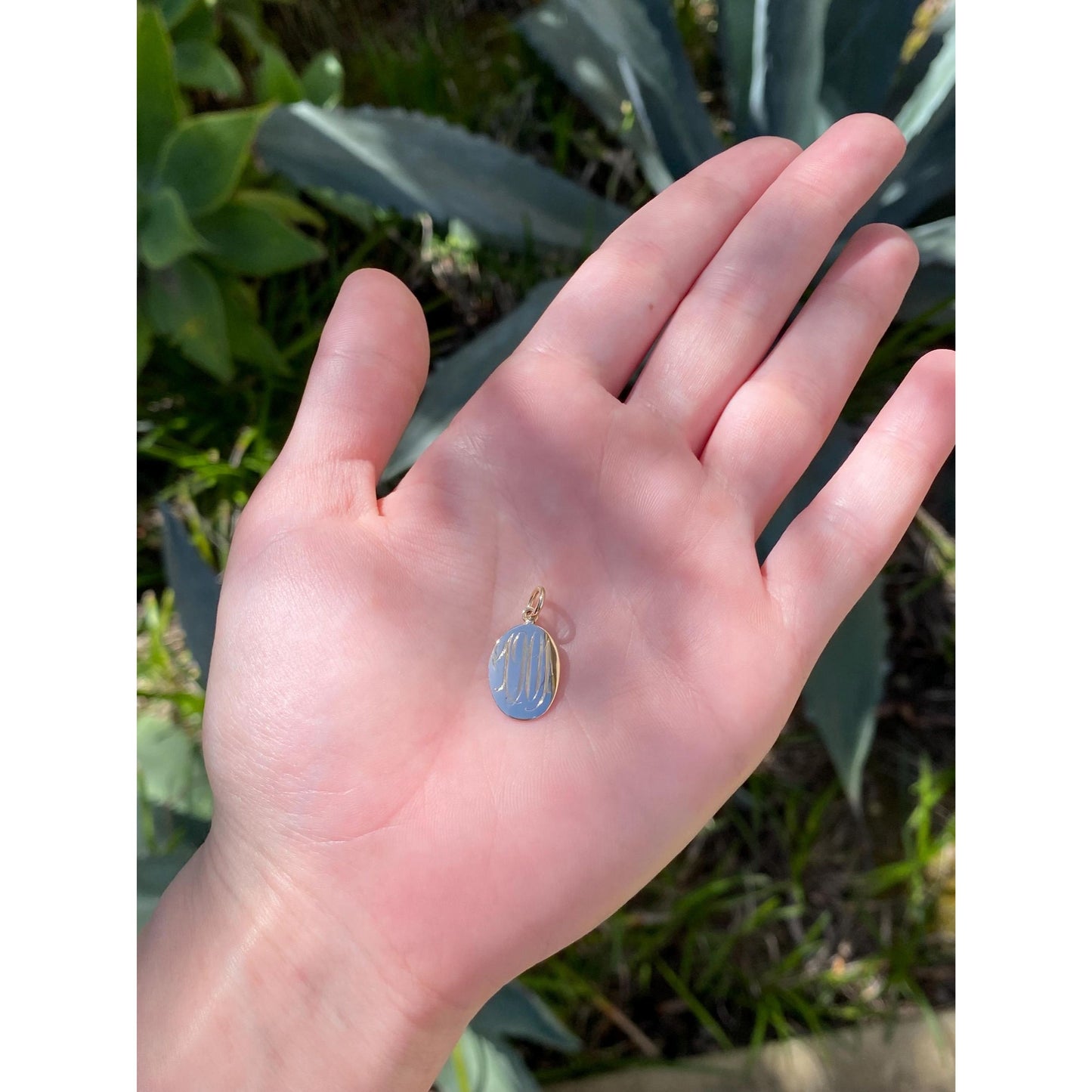 Solid 14k Yellow Gold '1901' Cufflink Conversion Charm