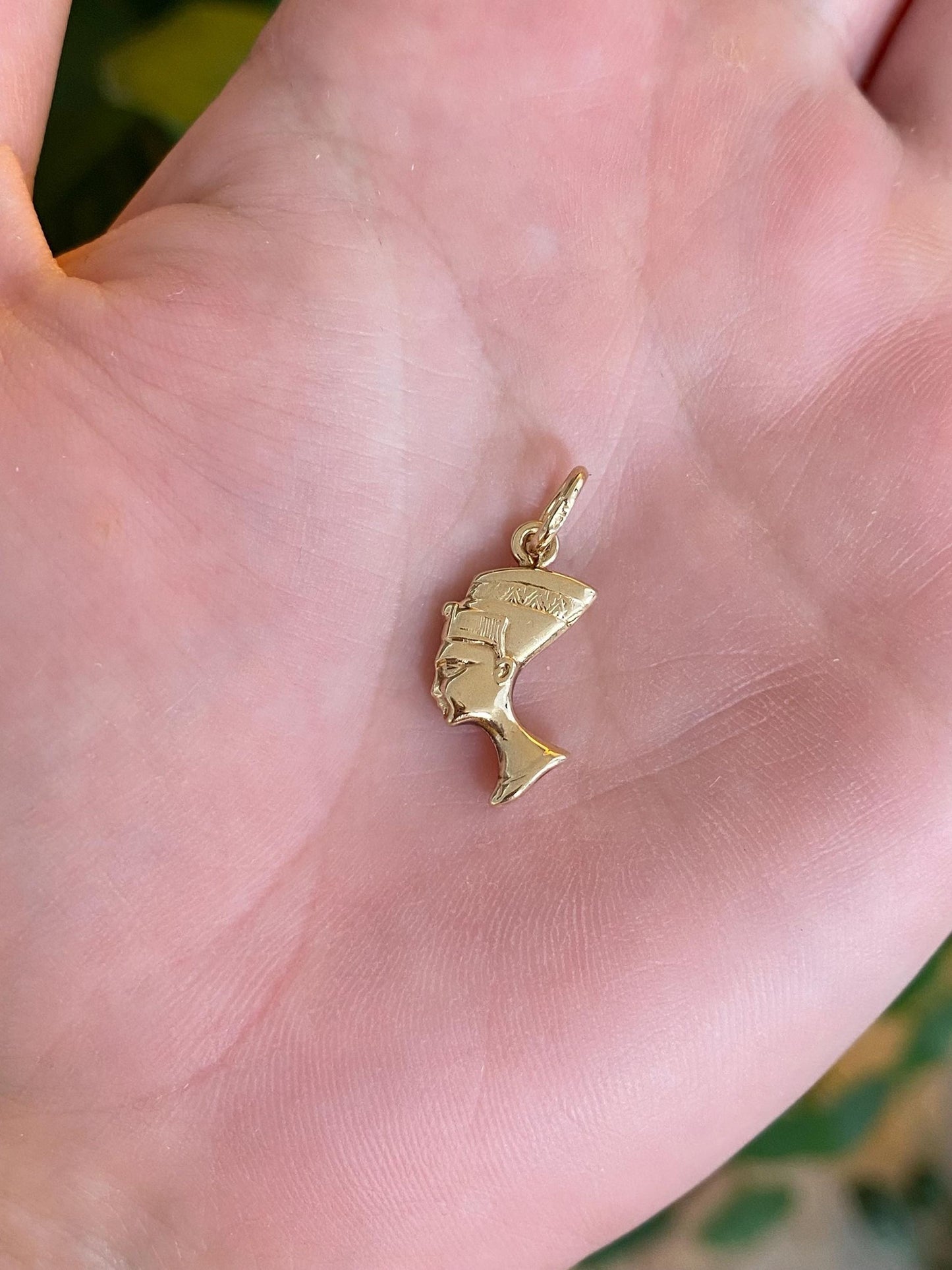 Vintage 14k Yellow Gold Egyptian Nefertiti Charm