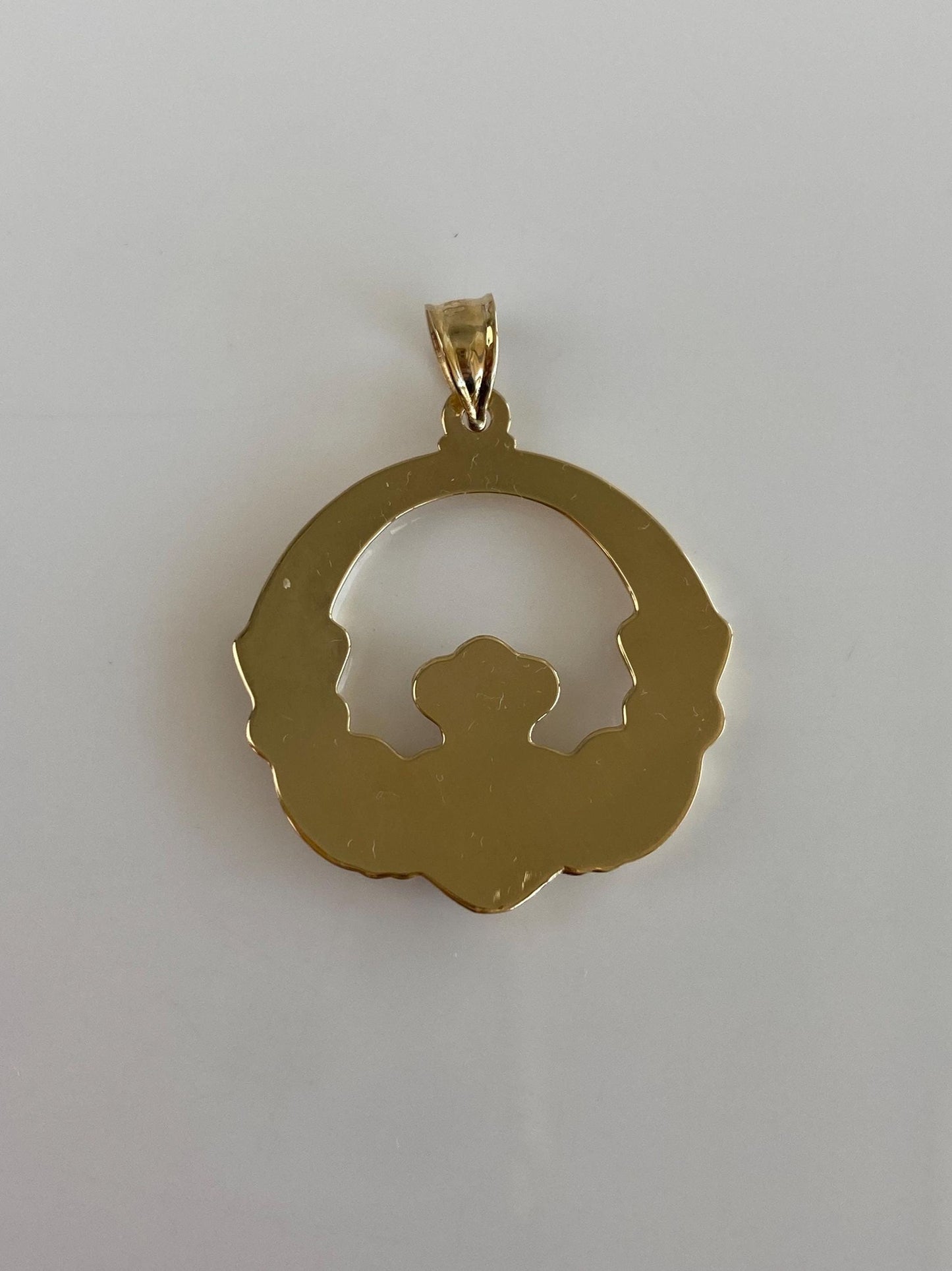 Vintage 14k Yellow Gold Claddaugh Charm