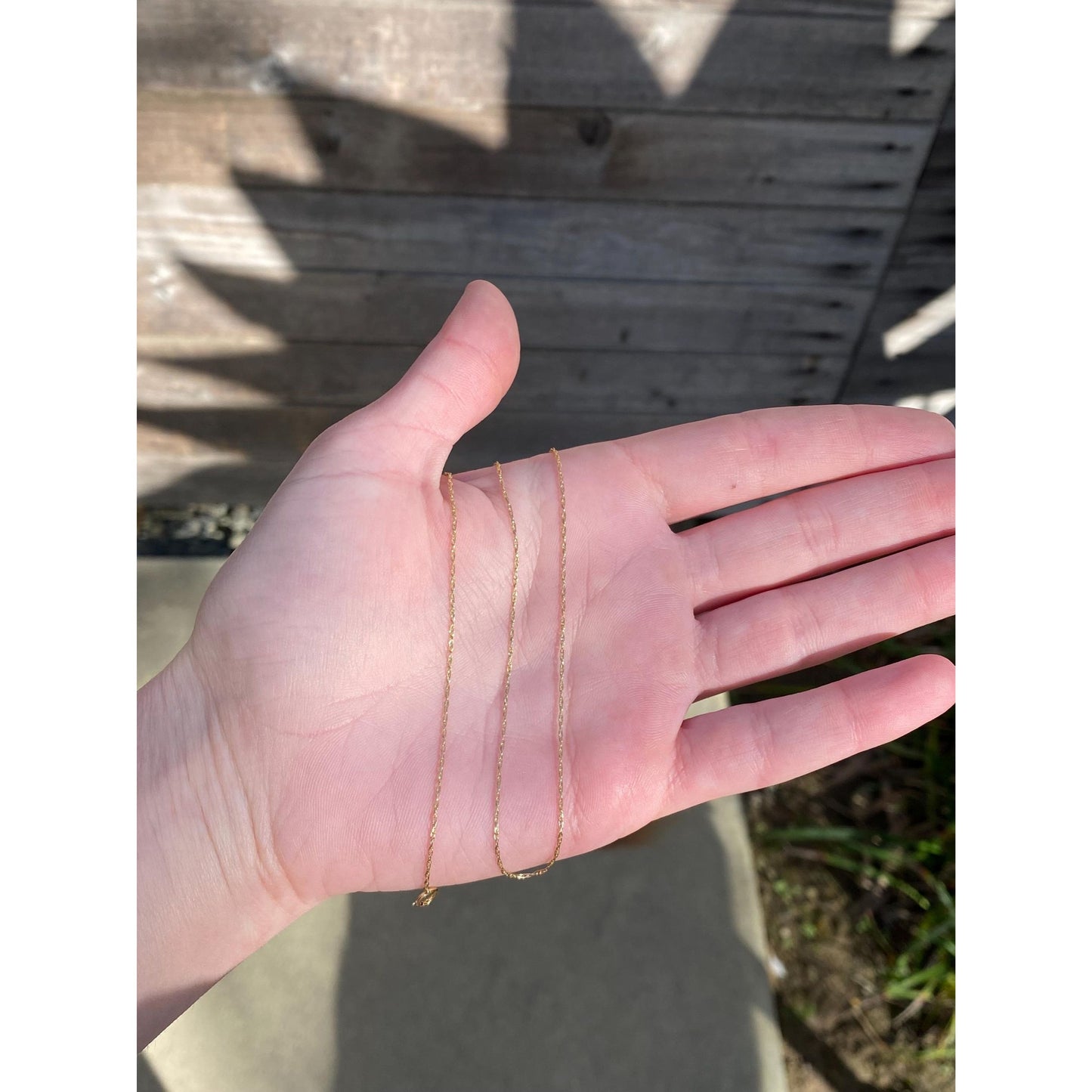 Vintage Solid 14k Yellow Gold Dainty Chain Necklace - 20.25 inches