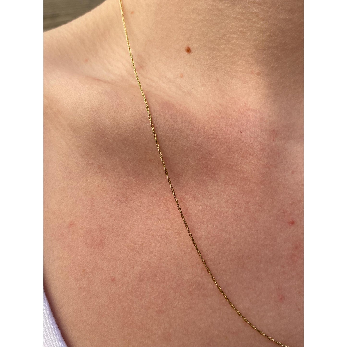 Vintage Solid 14k Yellow Gold Dainty Chain Necklace - 20.25 inches