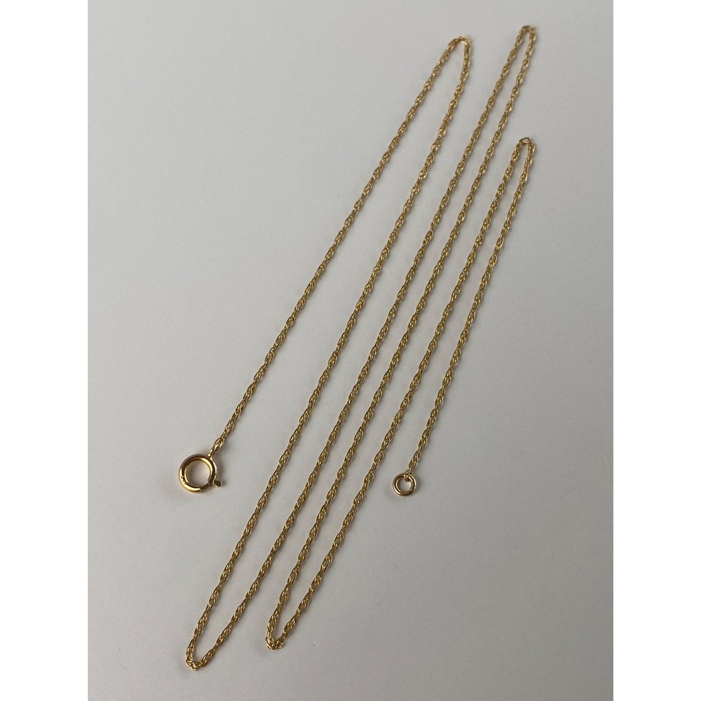 Vintage Solid 14k Yellow Gold Dainty Chain Necklace - 20.25 inches
