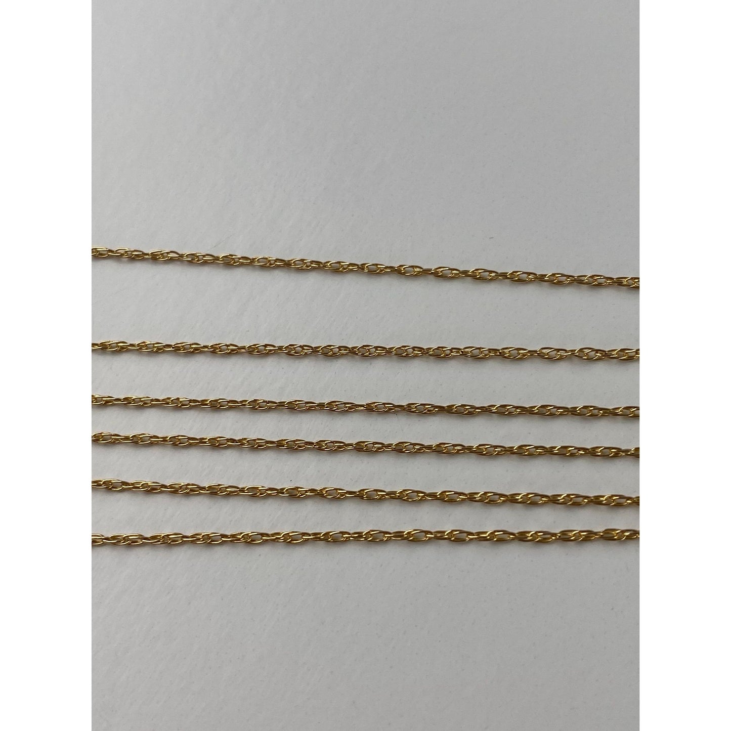 Vintage Solid 14k Yellow Gold Dainty Chain Necklace - 20.25 inches