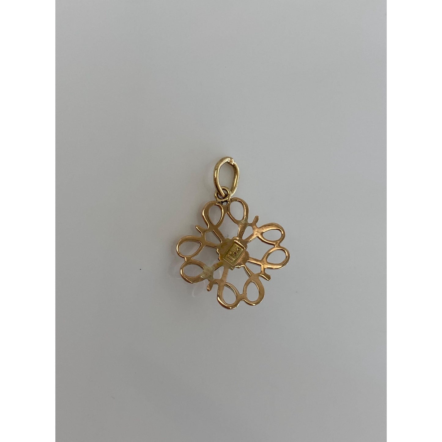 Vintage Solid 10k Yellow Gold Seed Pearl Charm