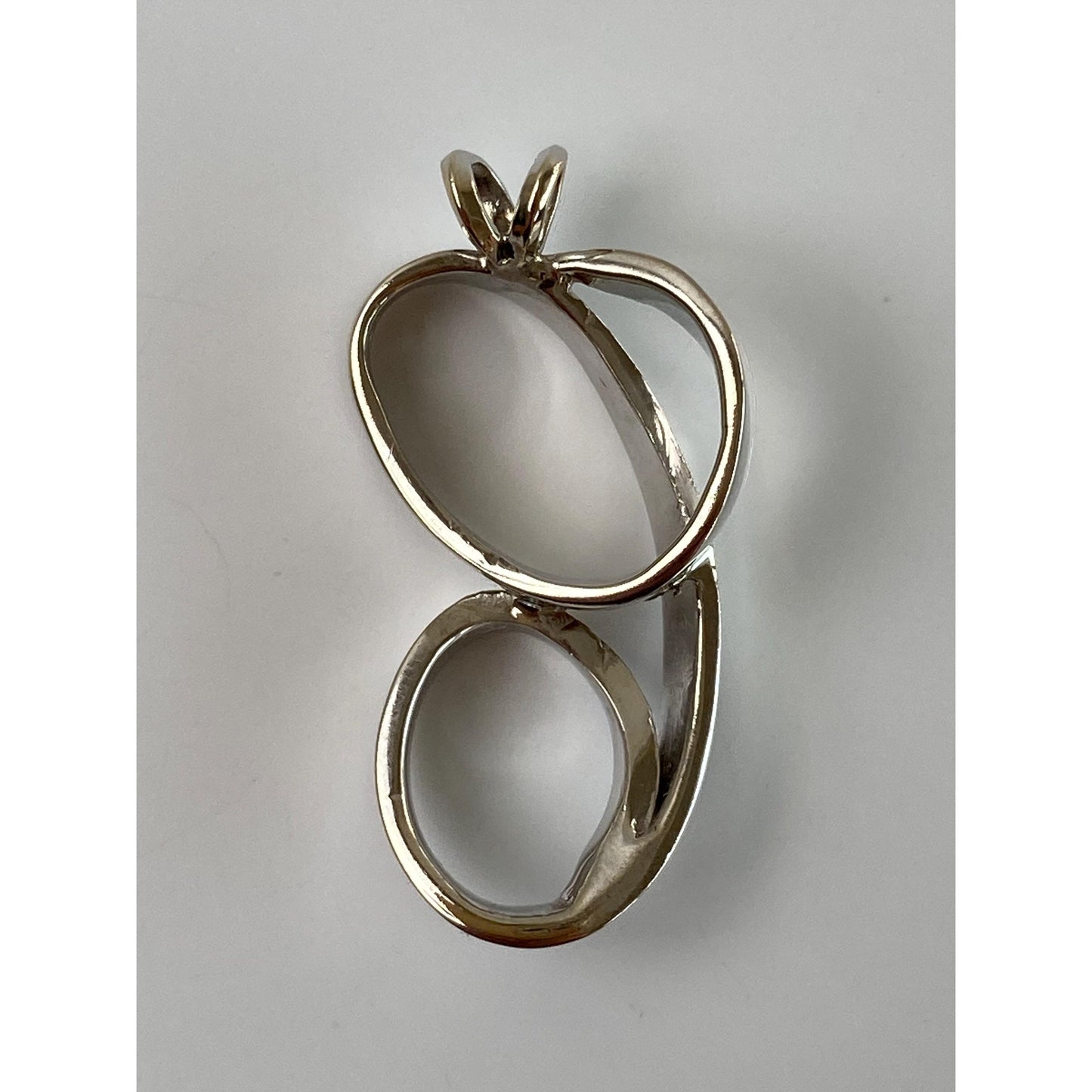 Solid 14k White Gold Initial 'C' Charm