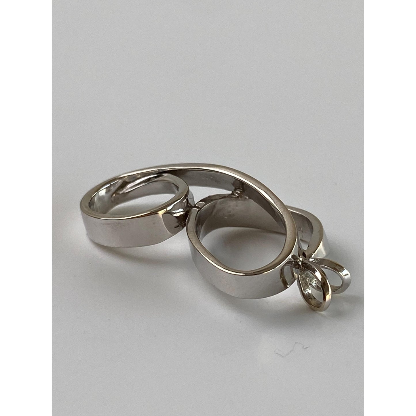 Solid 14k White Gold Initial 'C' Charm