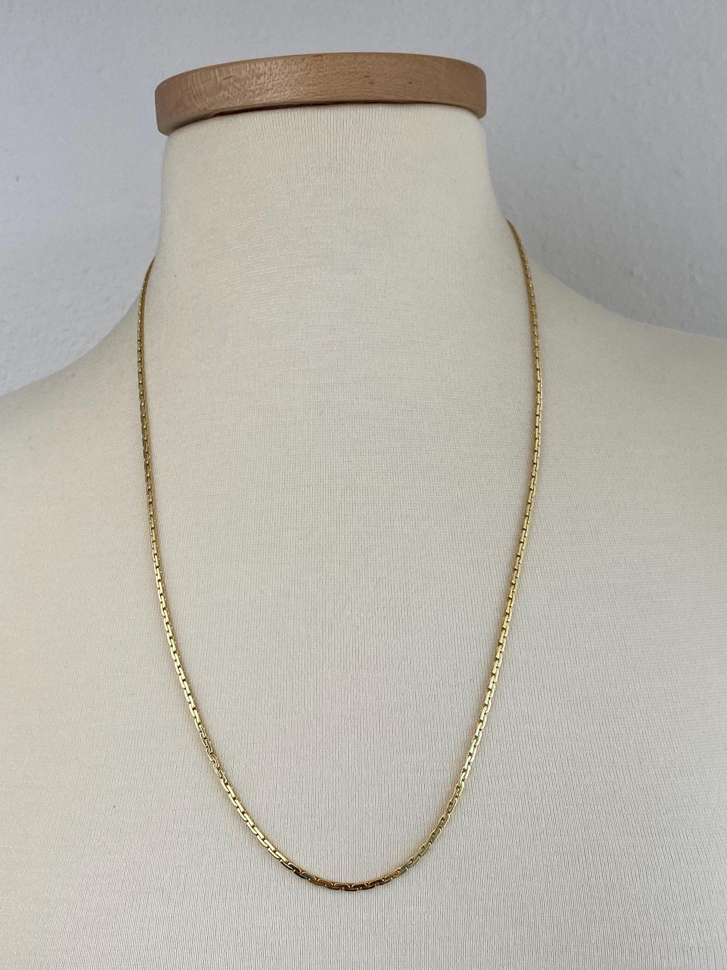 Vintage Solid 14k Yellow Gold C Link Chain Necklace - 26.25 inches