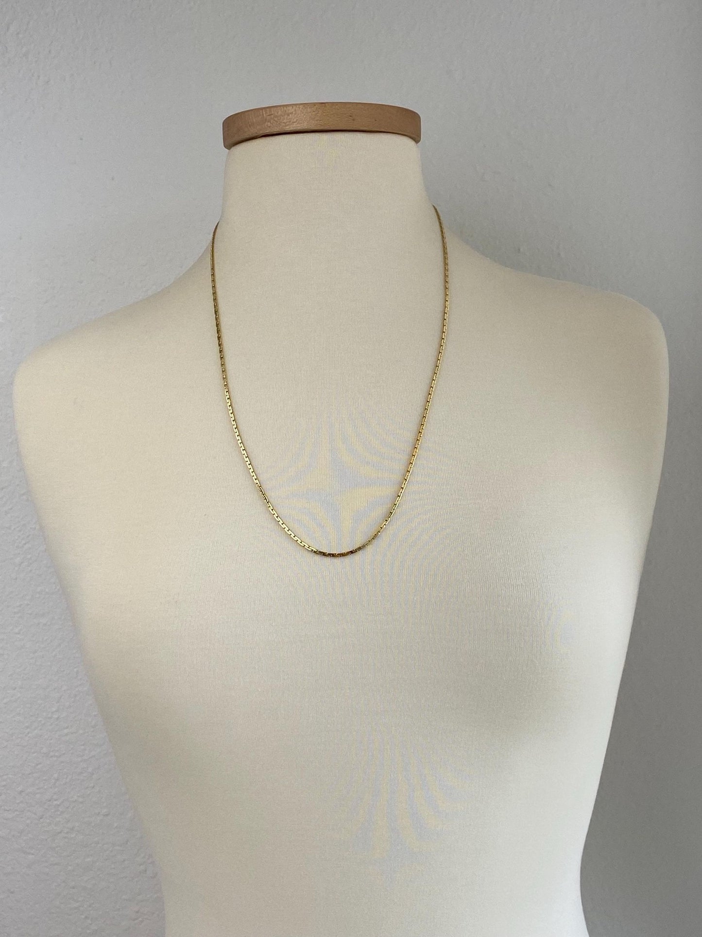 Vintage Solid 14k Yellow Gold C Link Chain Necklace - 26.25 inches