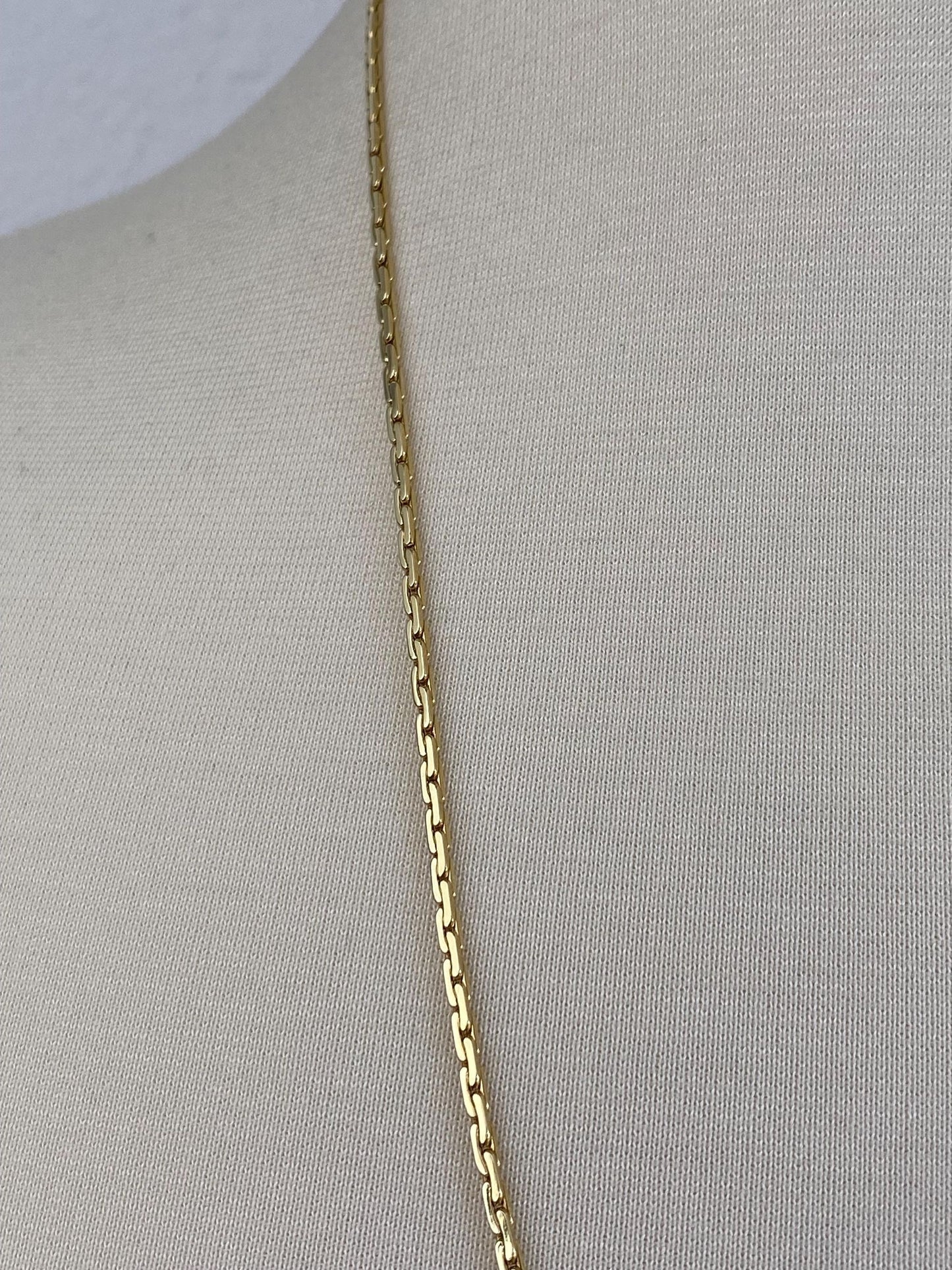 Vintage Solid 14k Yellow Gold C Link Chain Necklace - 26.25 inches