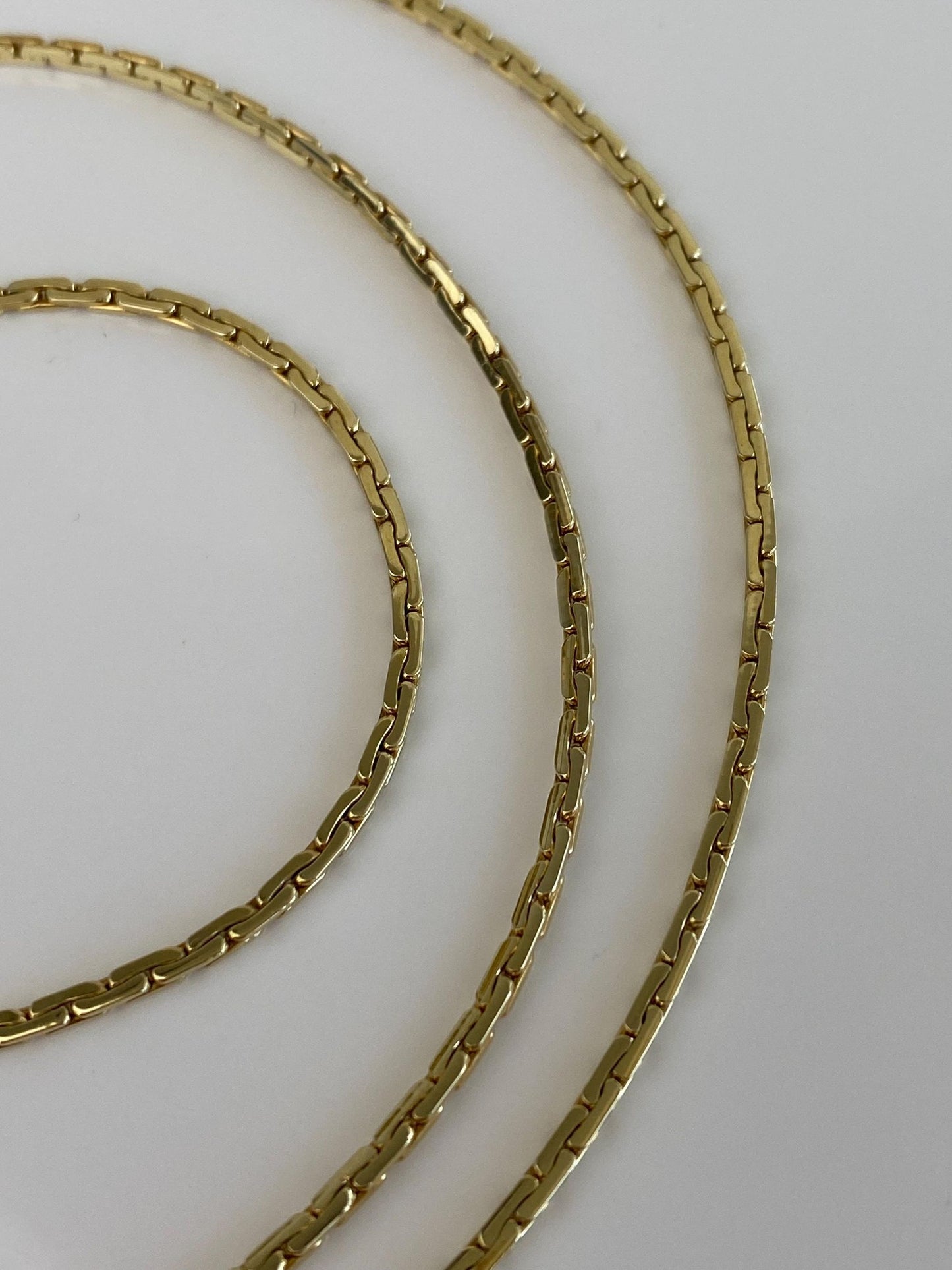 Vintage Solid 14k Yellow Gold C Link Chain Necklace - 26.25 inches