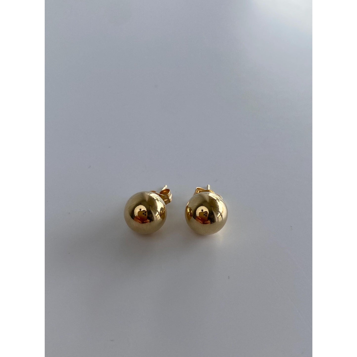 Vintage 14k Yellow Gold Ball Stud Earrings