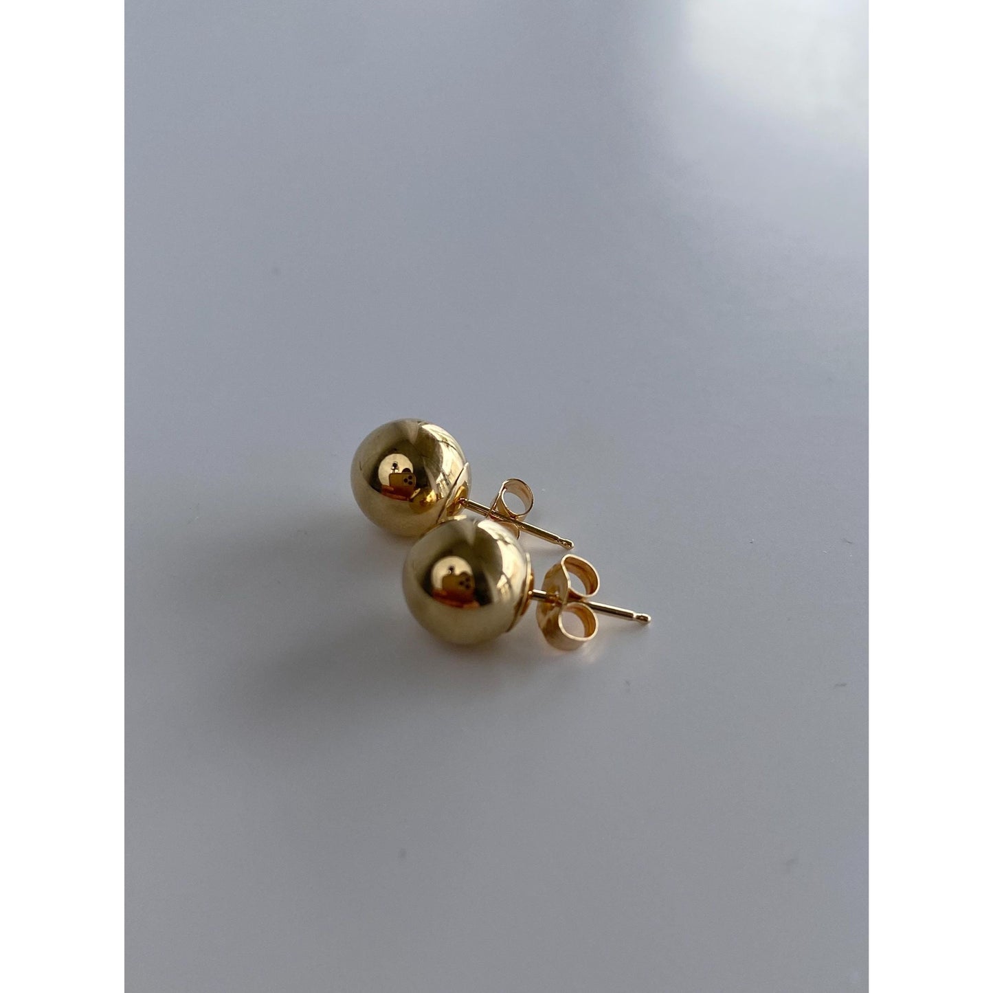 Vintage 14k Yellow Gold Ball Stud Earrings