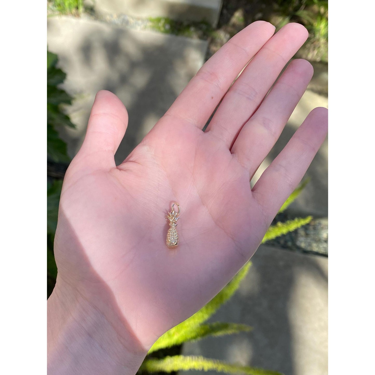 Vintage Solid 14k Yellow Gold Pineapple Charm