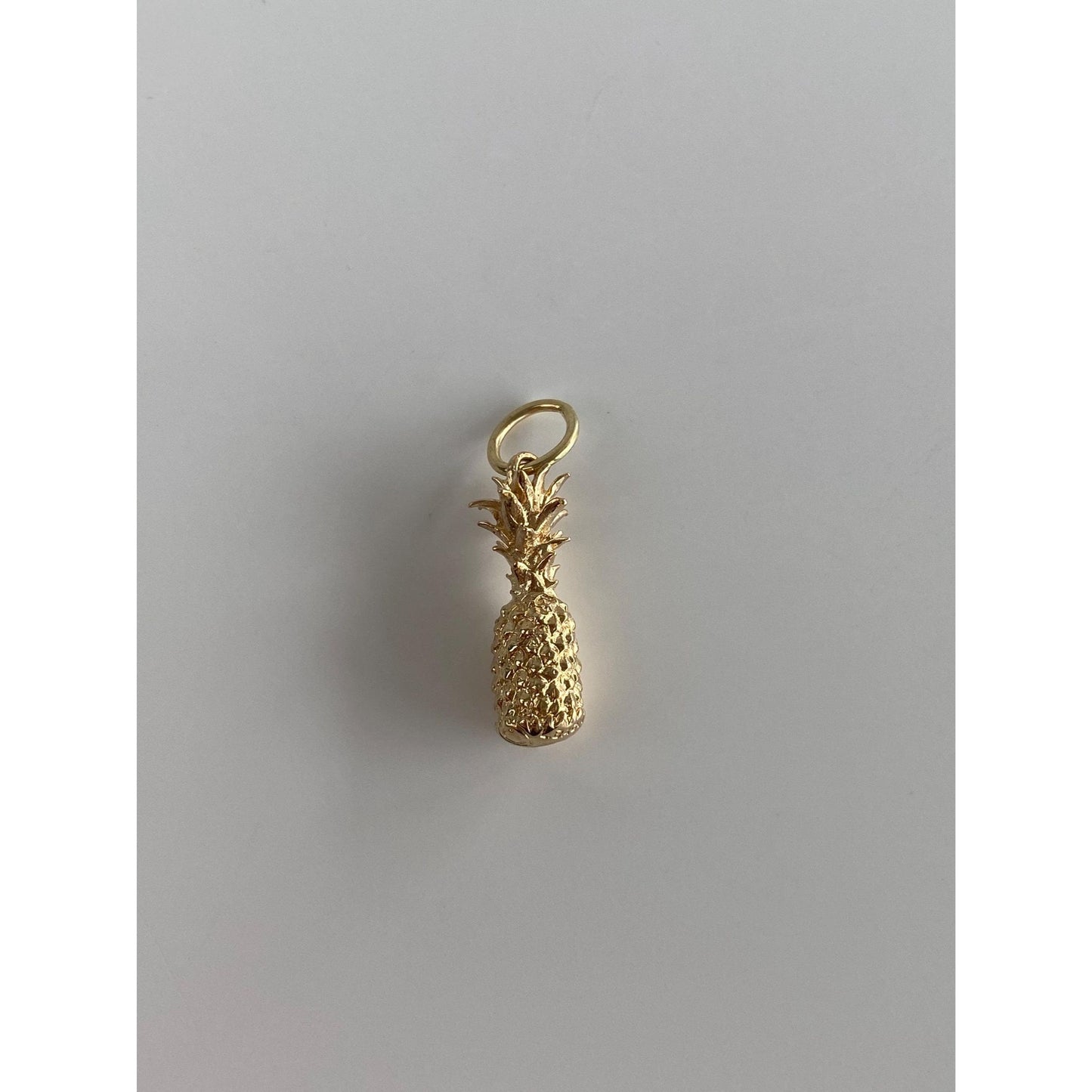 Vintage Solid 14k Yellow Gold Pineapple Charm