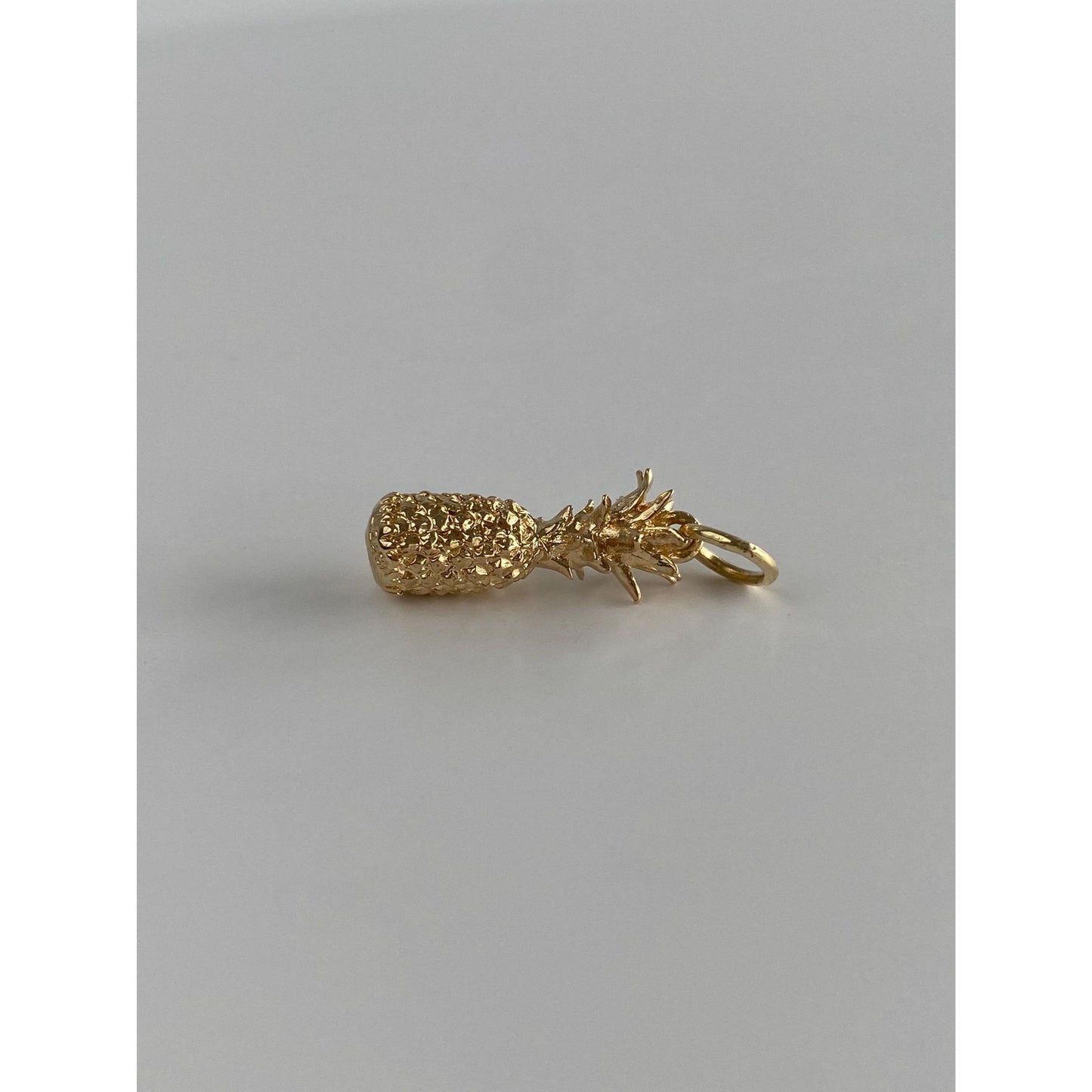Vintage Solid 14k Yellow Gold Pineapple Charm