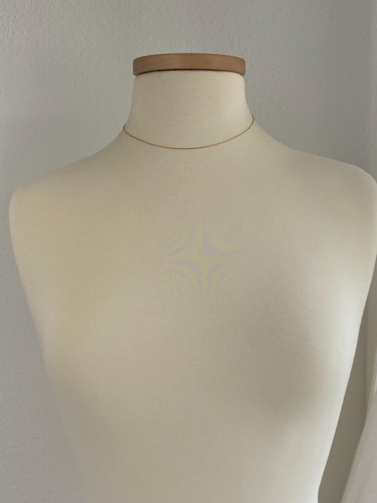 Vintage Solid 14k Yellow Gold Dainty Chain Necklace - 16 inches