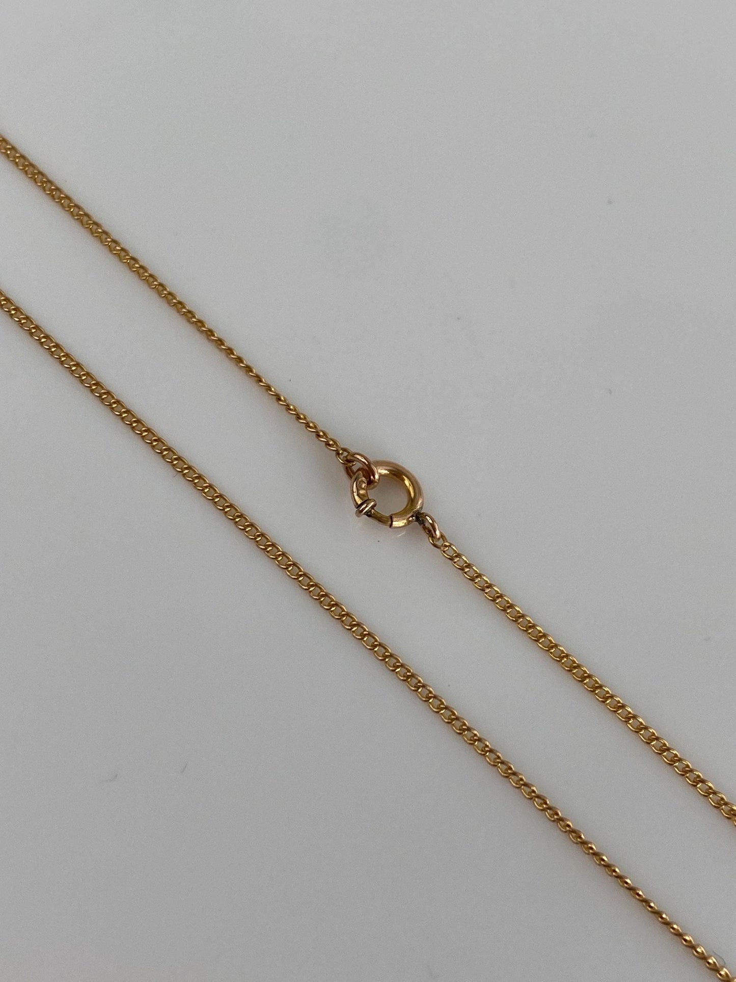 Vintage Solid 10k Yellow Gold Tight Curb Chain Necklace - 18 inches