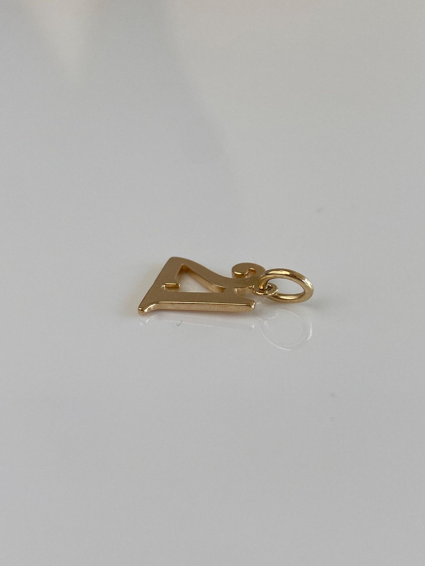Vintage Solid 14k Yellow Gold Number '21' Charm