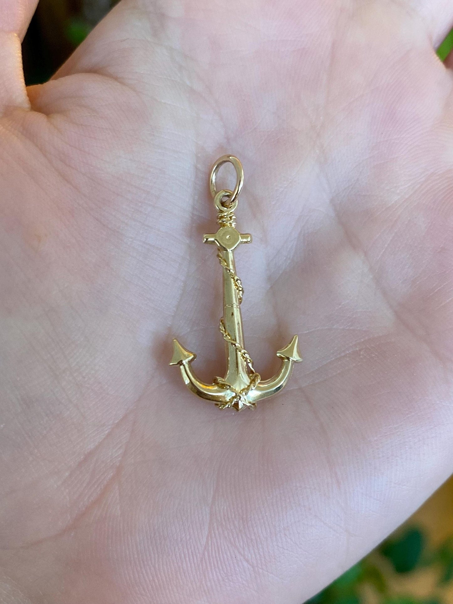 Vintage 14k Yellow Gold Anchor Charm