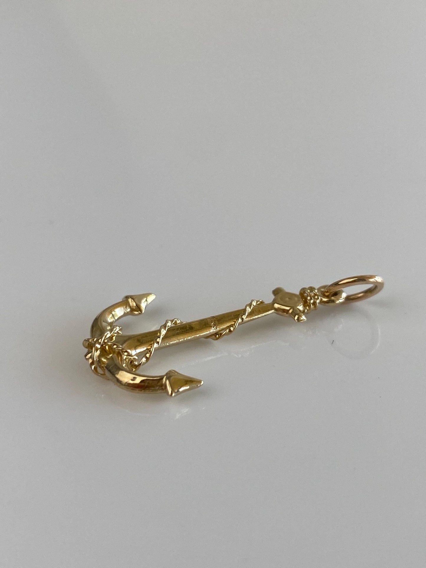 Vintage 14k Yellow Gold Anchor Charm