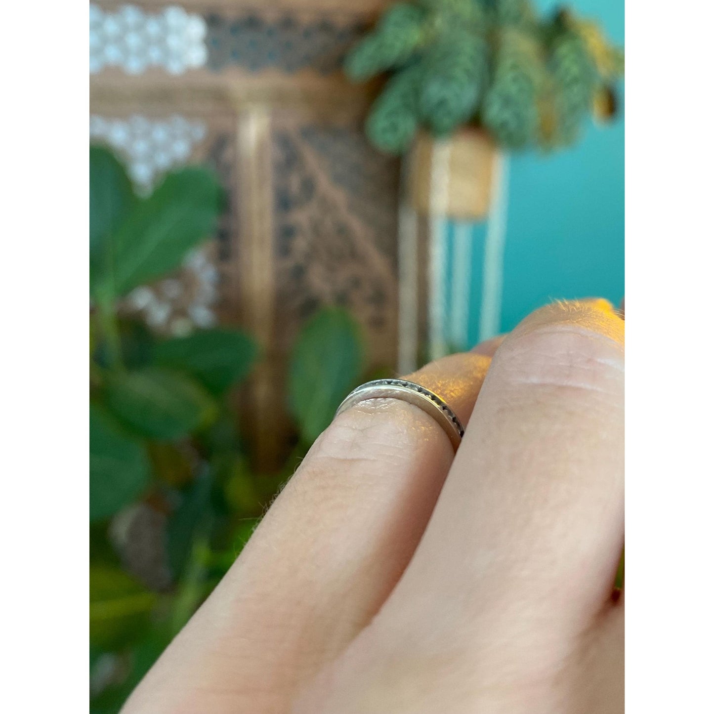 Vintage Solid 14k White Gold Cubic Zirconia Open Ring Toe Ring - Size 2.75