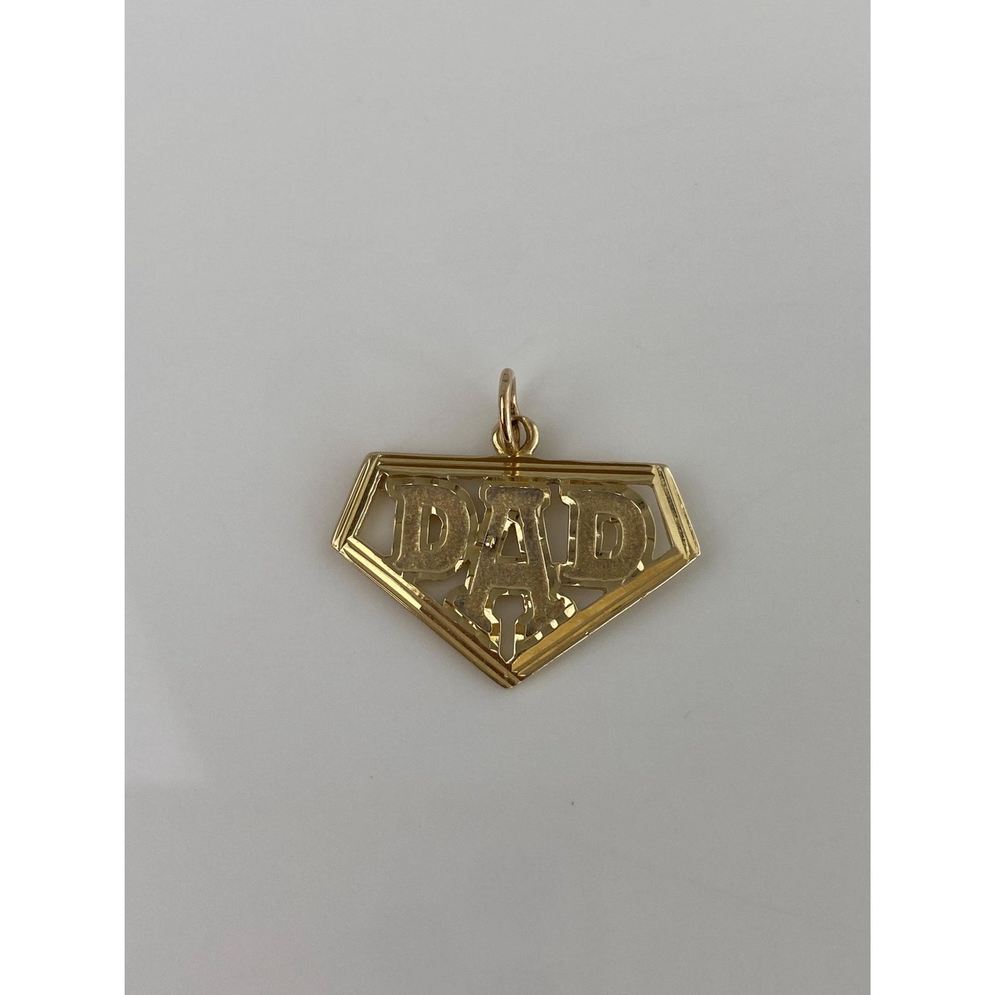 Vintage Solid 14k Yellow Gold Dad Charm