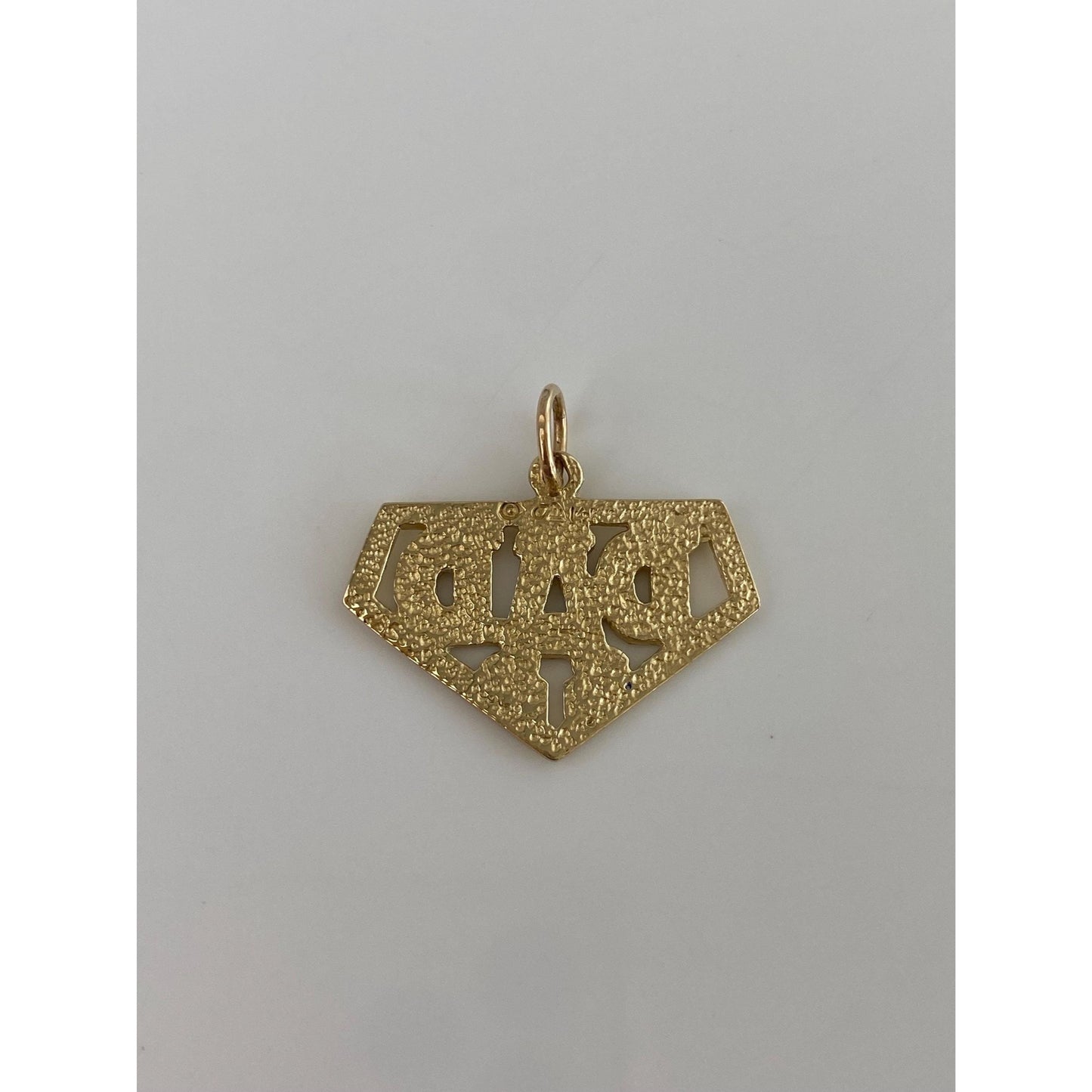 Vintage Solid 14k Yellow Gold Dad Charm