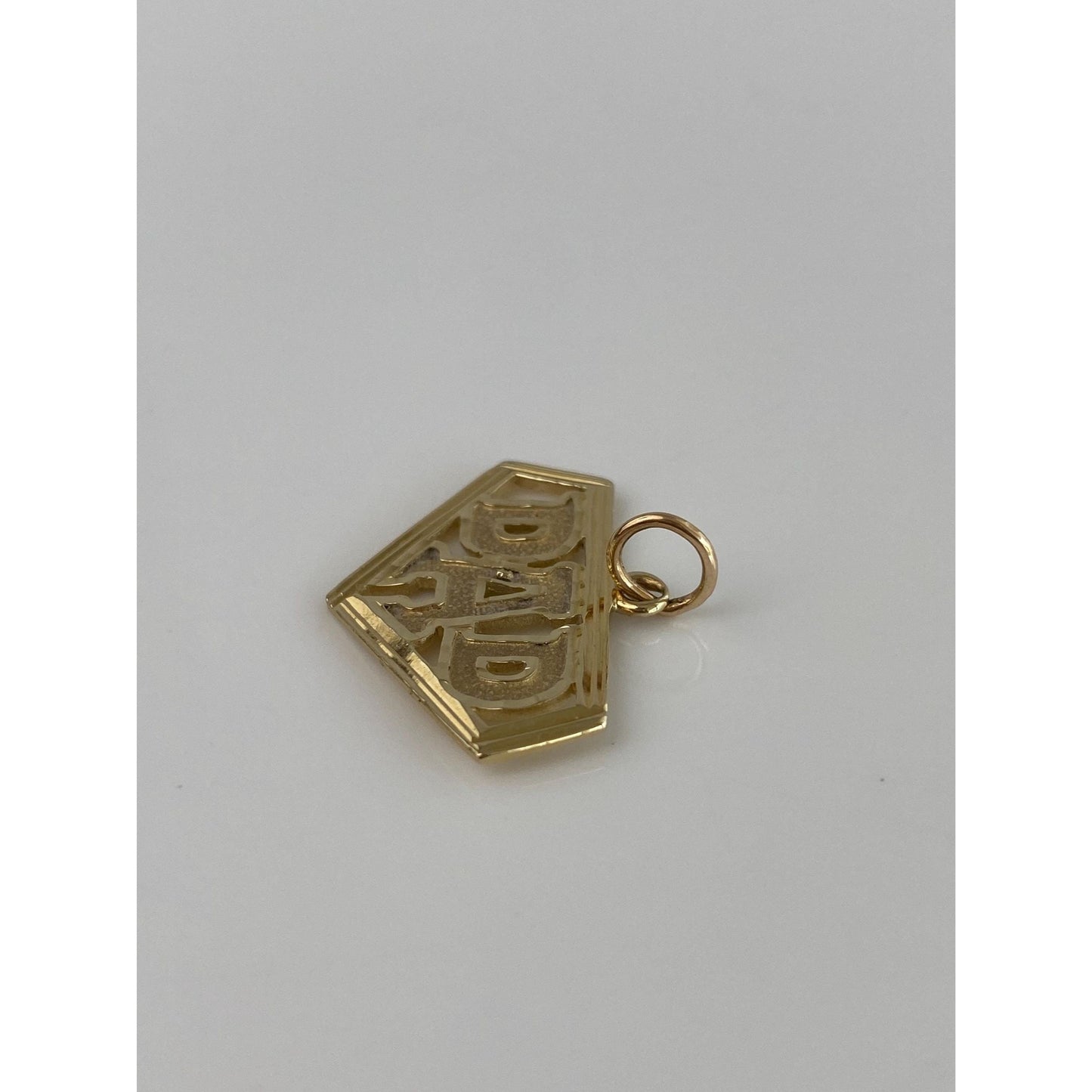 Vintage Solid 14k Yellow Gold Dad Charm