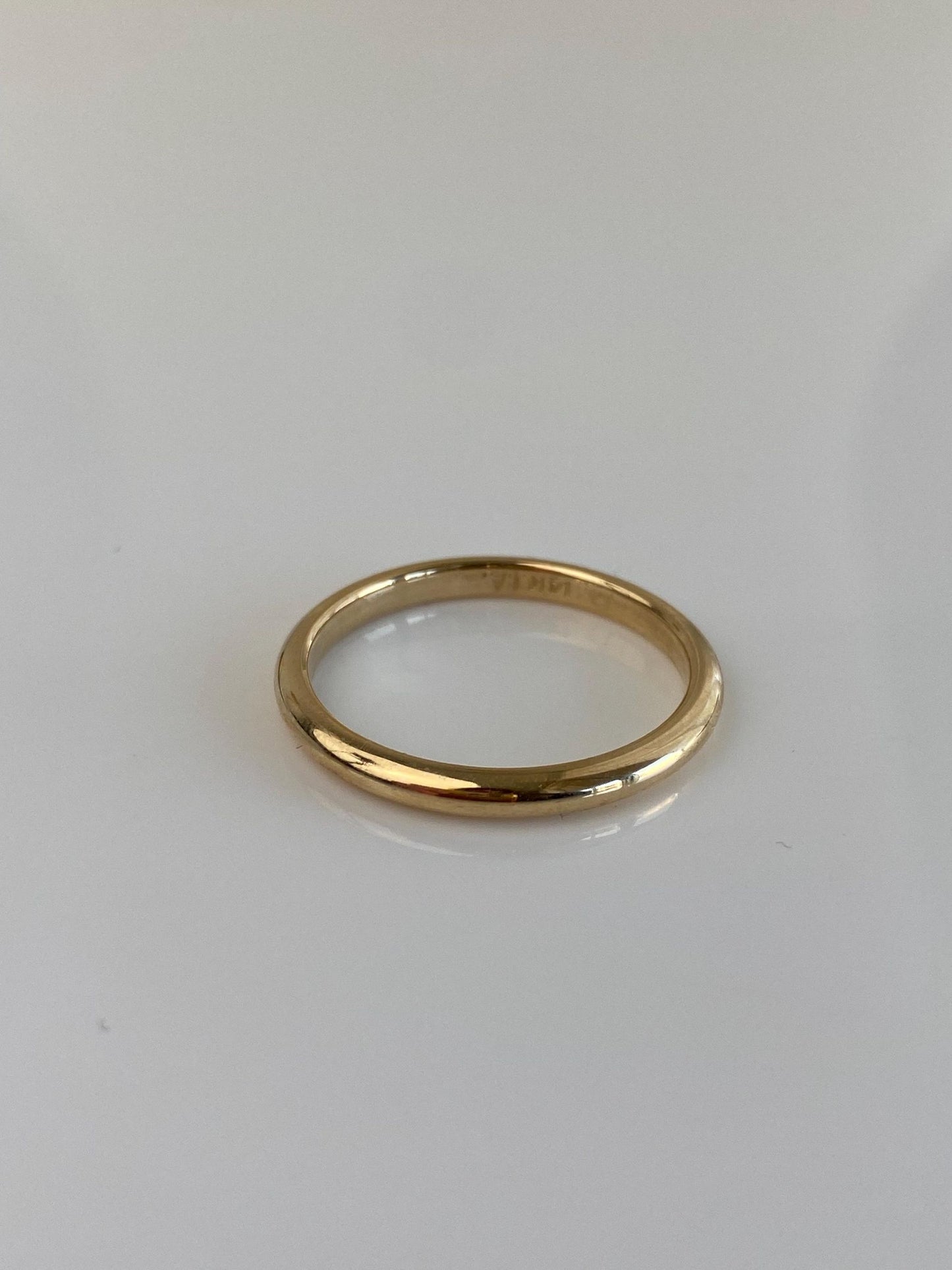 Vintage Solid 14k Yellow Gold Ring Band - Size 10
