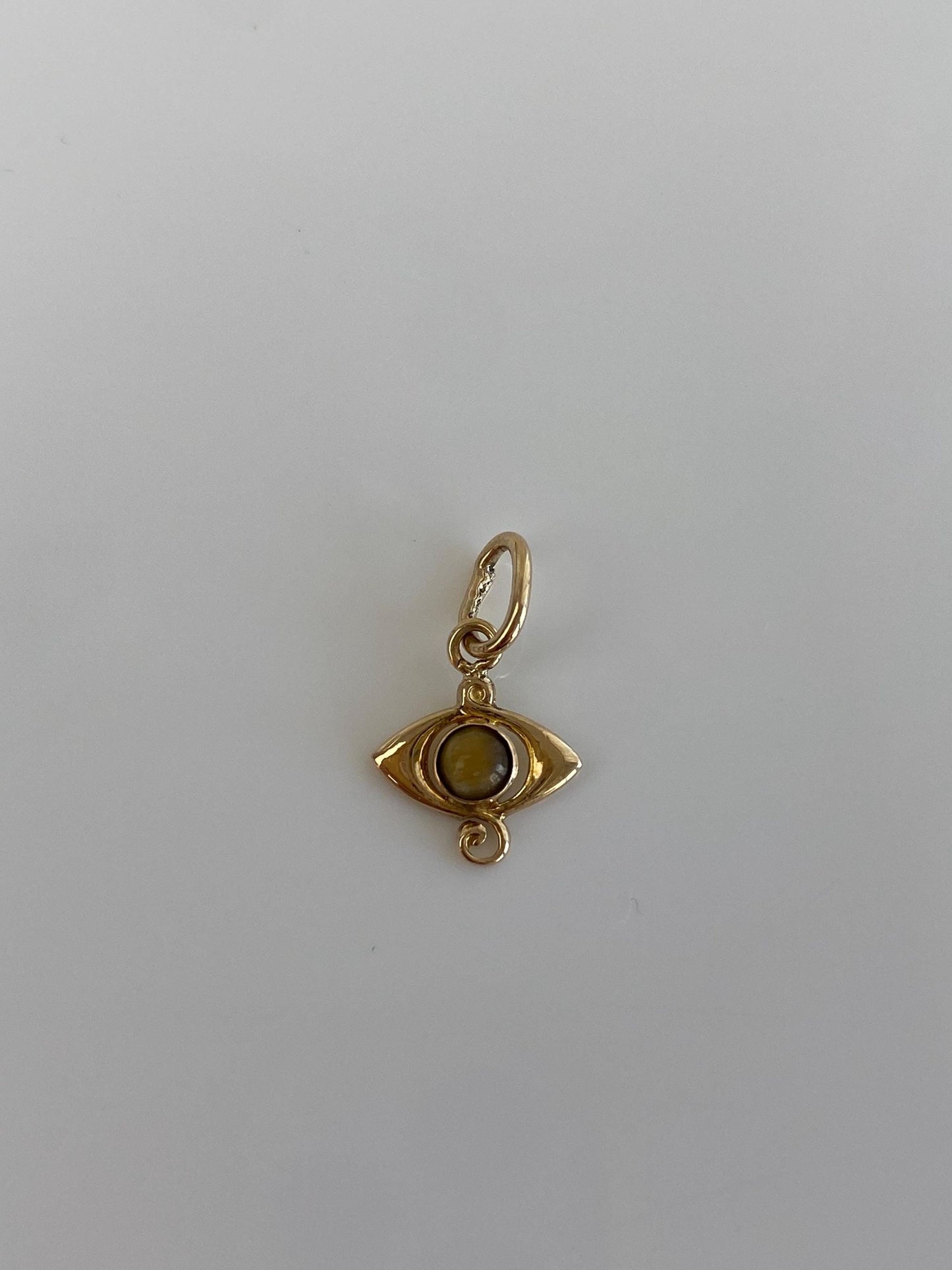 Vintage Solid 14k Yellow Gold Tigers Eye Stick Pin Charm