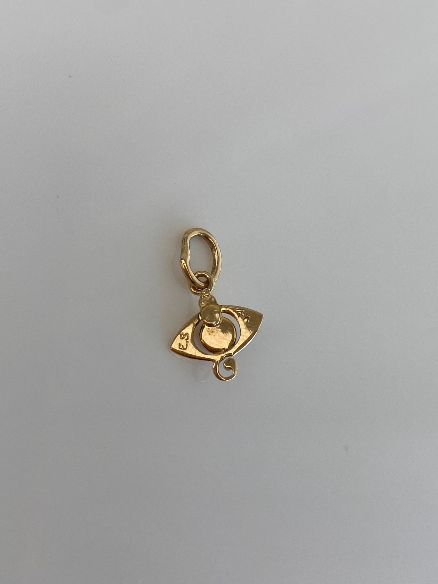 Vintage Solid 14k Yellow Gold Tigers Eye Stick Pin Charm