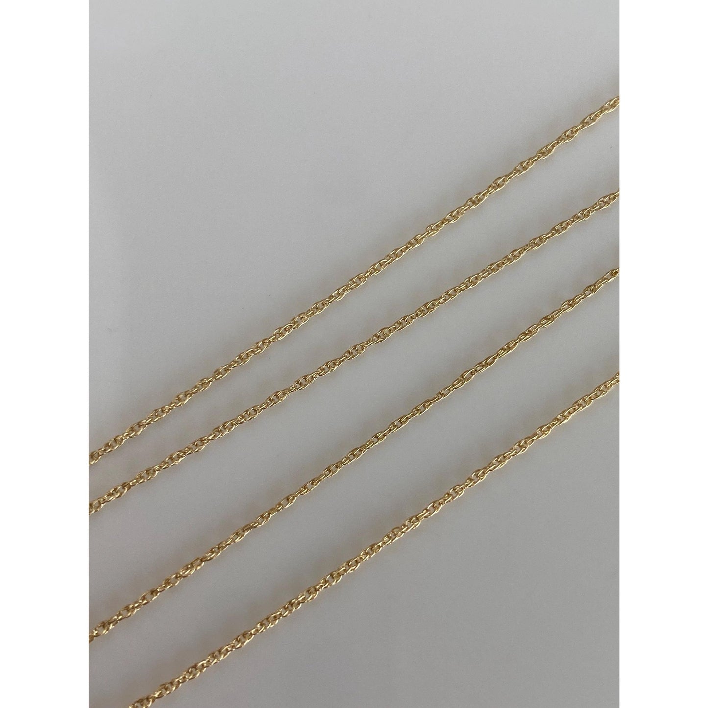 Vintage Solid 14k Yellow Gold Dainty Chain Necklace - 18.25 inches