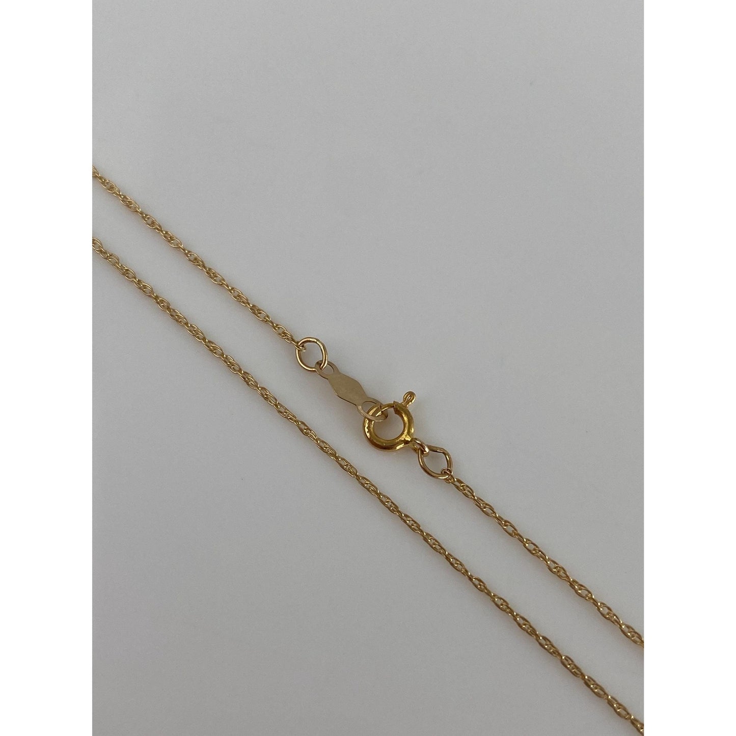 Vintage Solid 14k Yellow Gold Dainty Chain Necklace - 18.25 inches