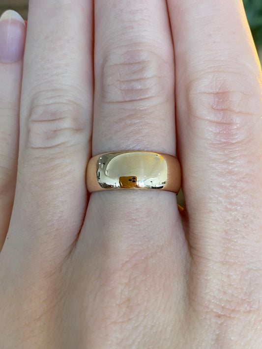 Vintage Solid 14k Yellow Gold Ring Band - Size 6.5
