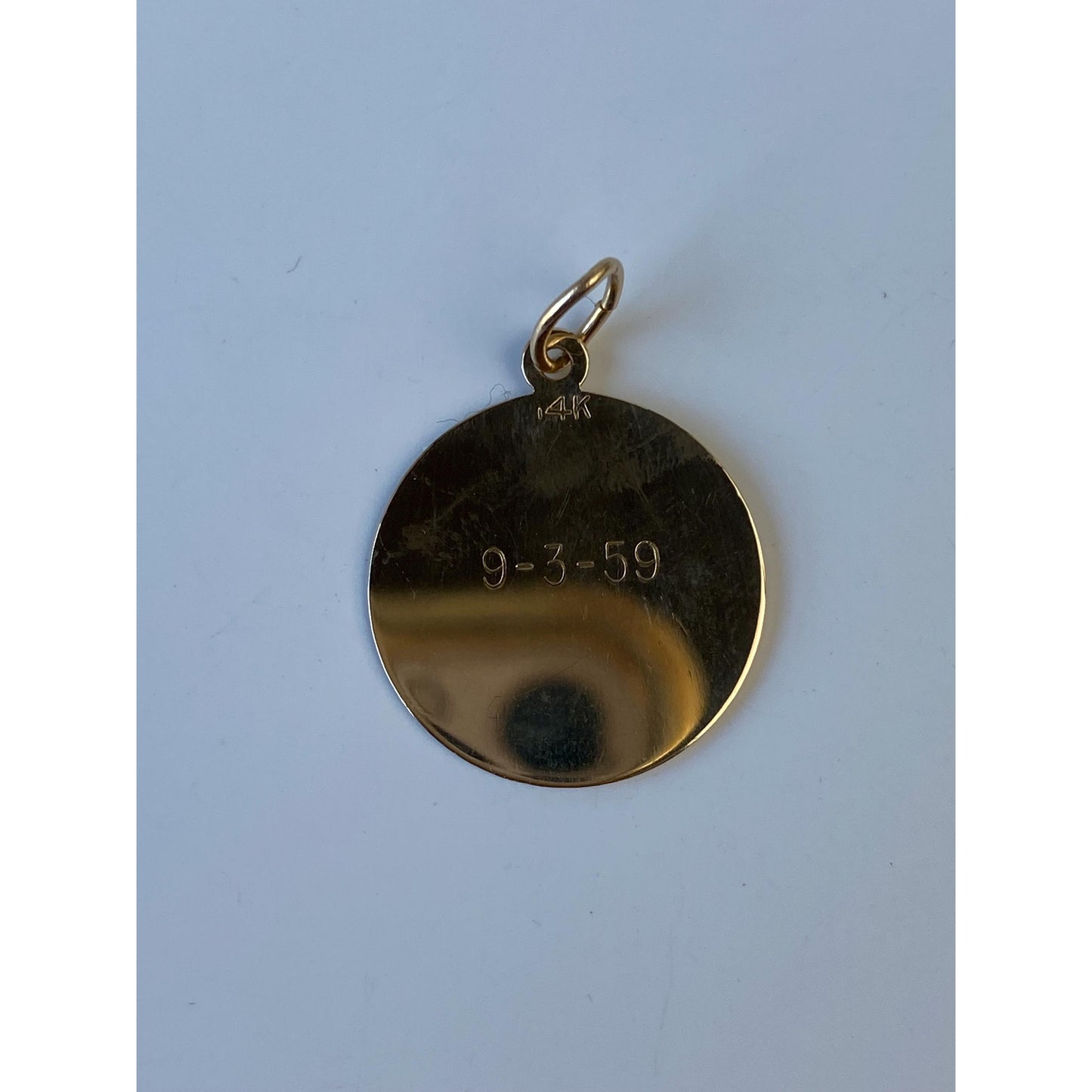 Solid 14k Yellow Gold Engraved 'FSB' Monogram Charm