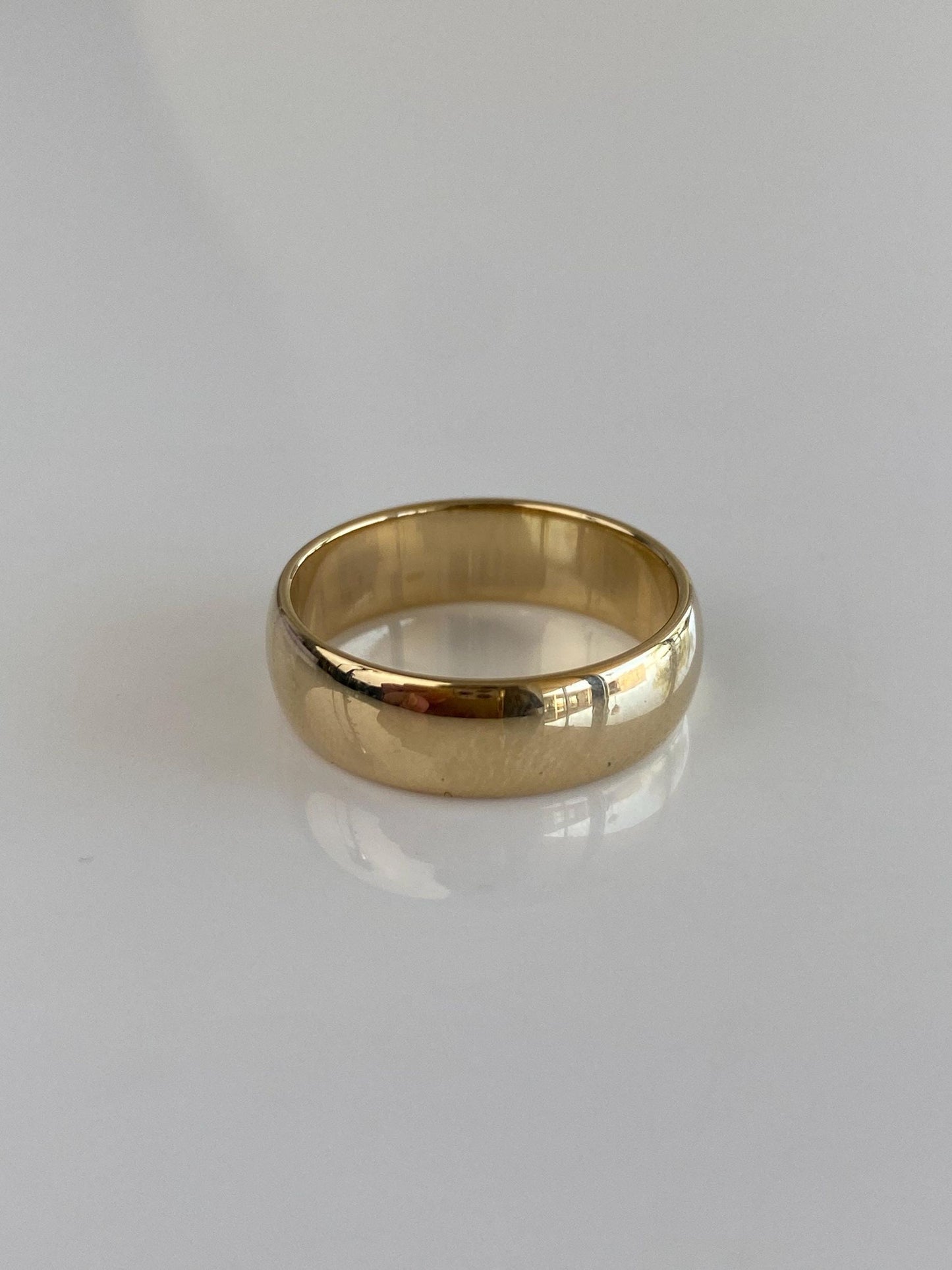 Vintage Solid 14k Yellow Gold Ring Band - Size 6.75