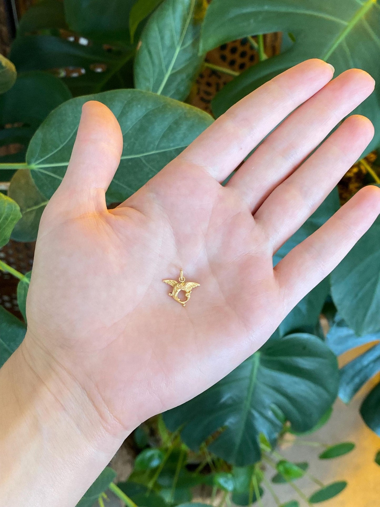Vintage 14k Yellow Gold Wings Charm